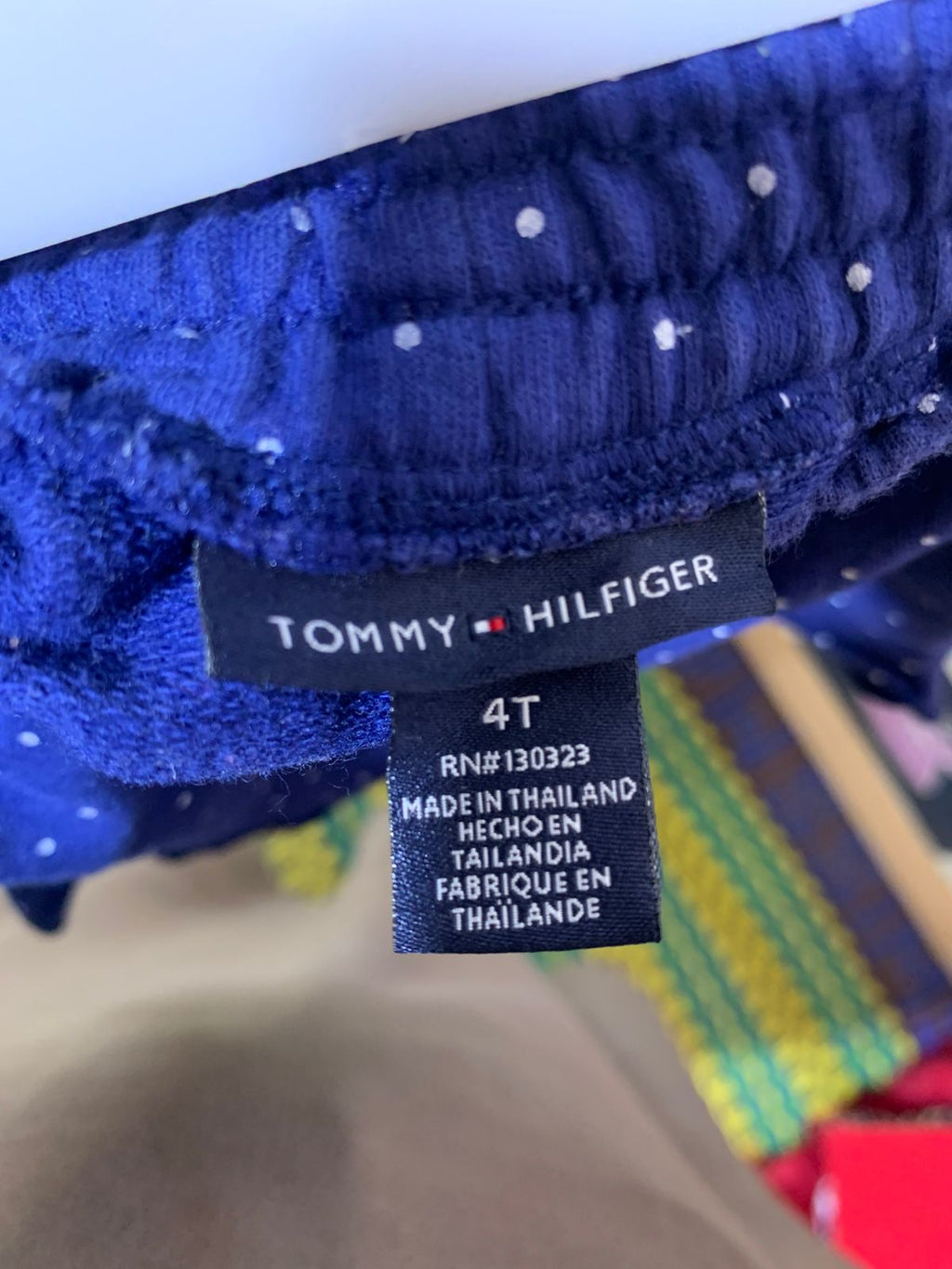 Tommy Hilfiger Toddler Girls Navy Blue Polka Dot Ruffle Shorts - Size 4T AB1