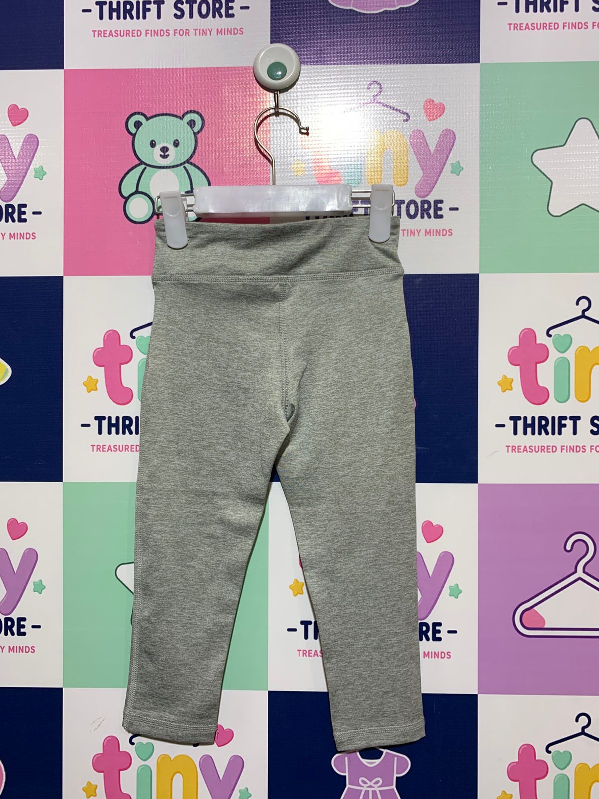 Ideology Kids Heather Grey Active Performance Leggings - Size 3T AB1