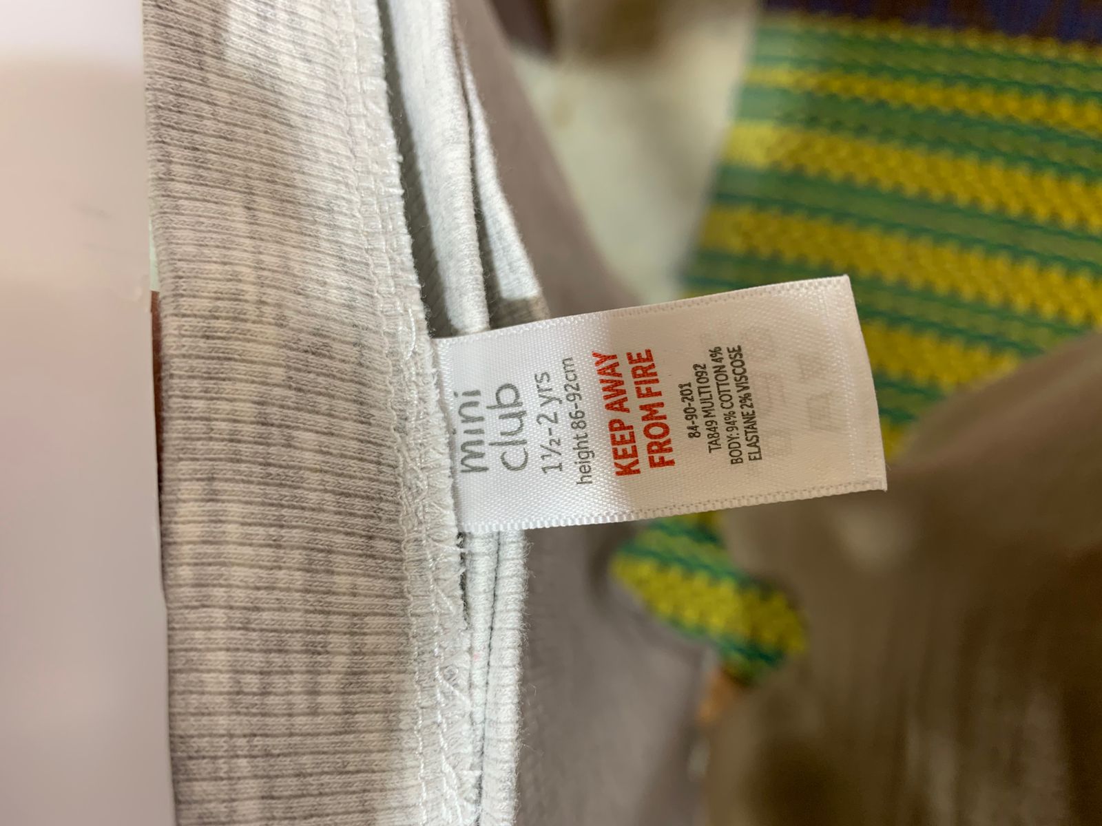 mini club Kids Heather Grey Soft Ribbed Leggings - Size 1½-2 Years (86-92cm) AB1