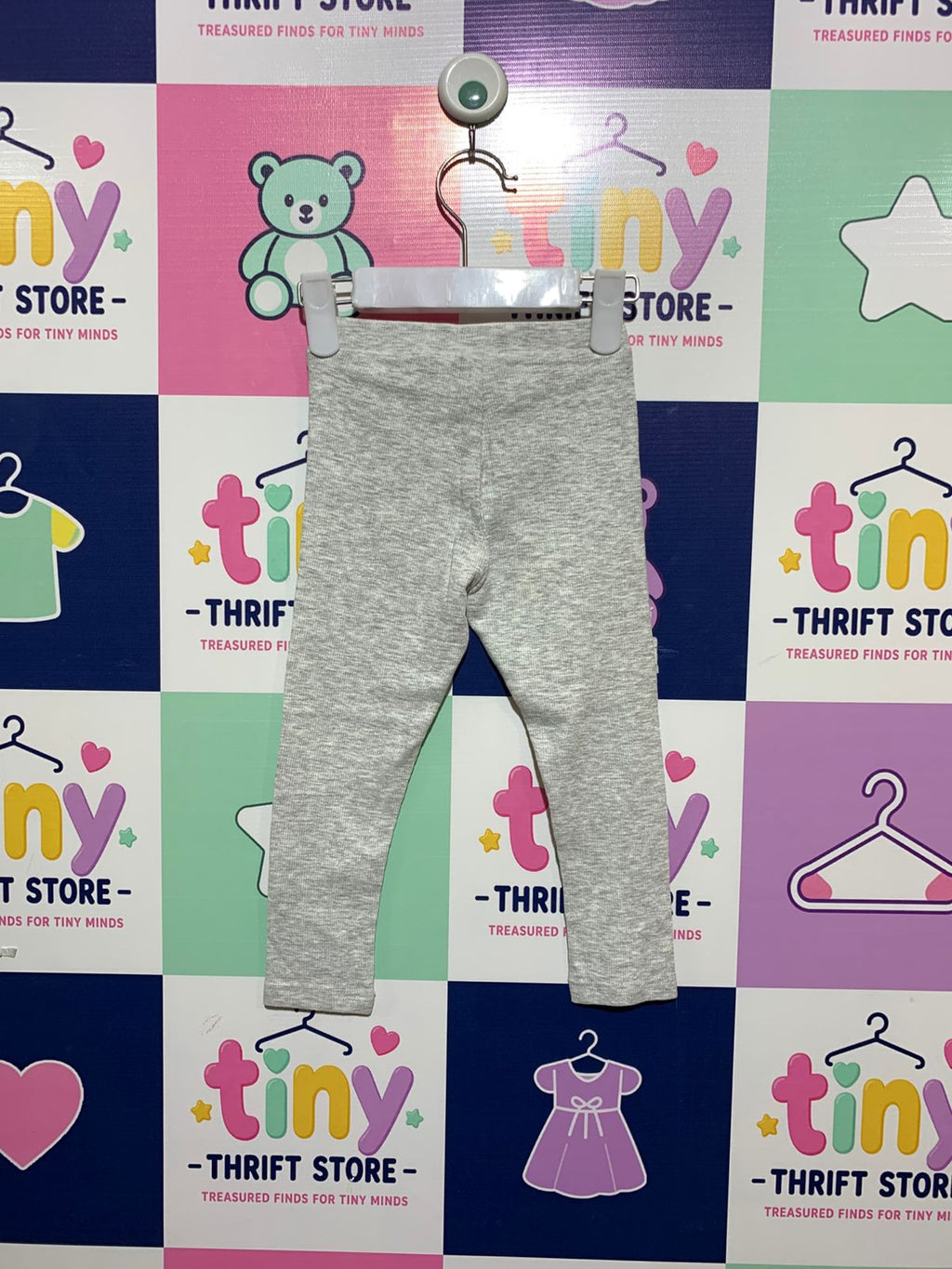 mini club Kids Heather Grey Soft Ribbed Leggings - Size 1½-2 Years (86-92cm) AB1