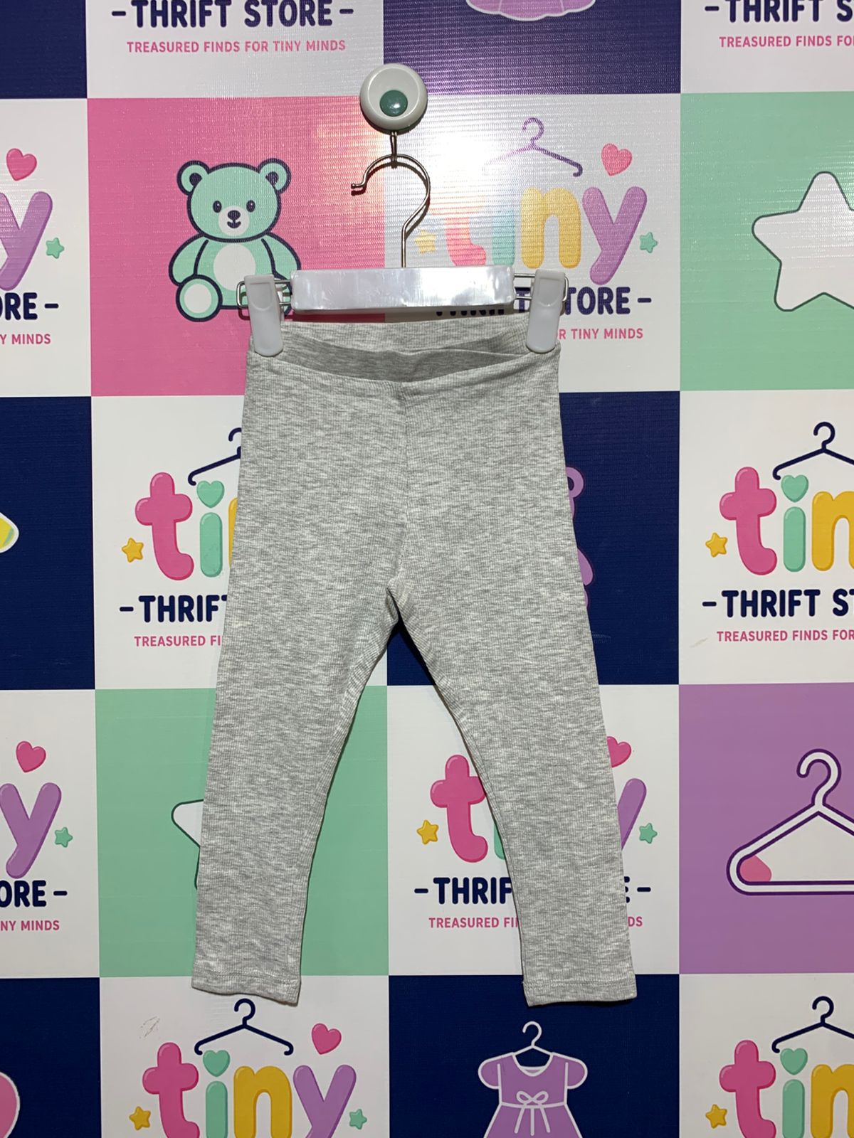 mini club Kids Heather Grey Soft Ribbed Leggings - Size 1½-2 Years (86-92cm) AB1