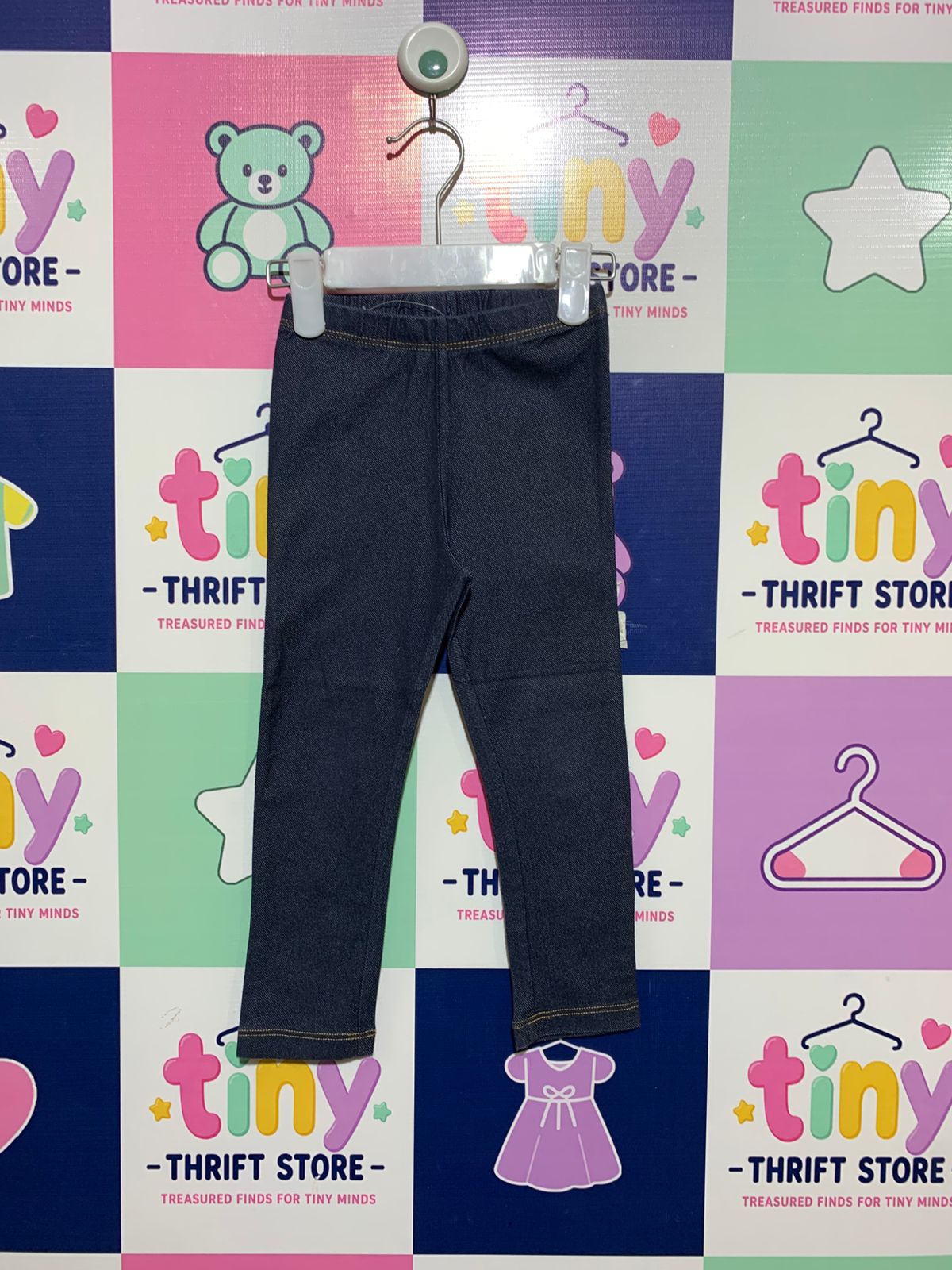 The Children's Place Toddler Girls Dark Wash Denim Jeggings - Size 3T AB1
