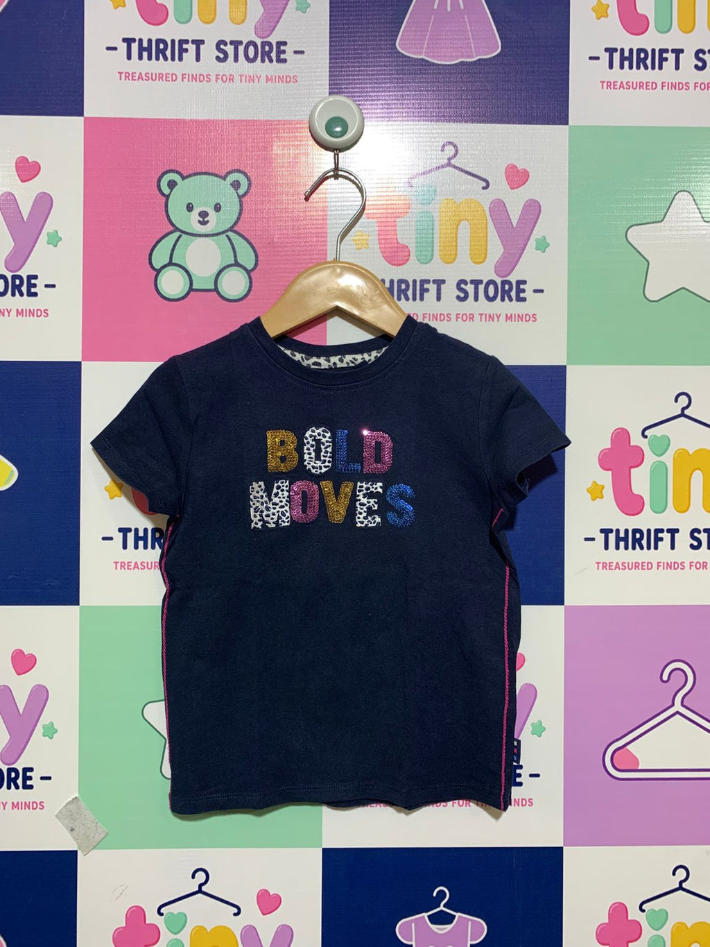 WE Fashion Toddler Girls "Bold Moves" Graphic T-Shirt - Size 3-4 Years AB1