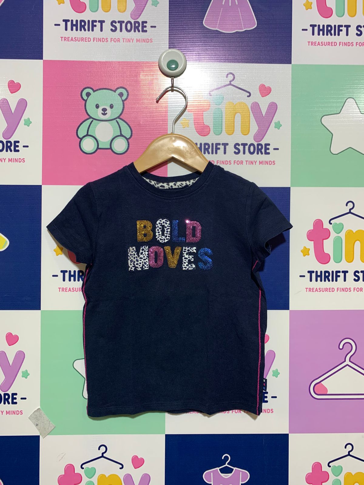 WE Fashion Toddler Girls "Bold Moves" Graphic T-Shirt - Size 3-4 Years AB1