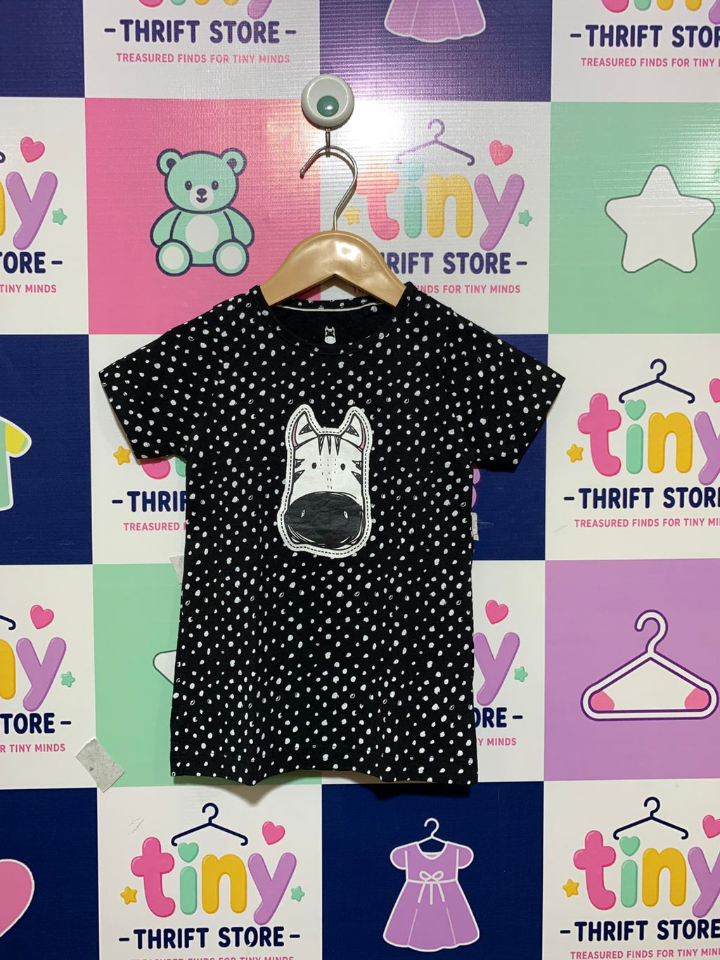 Lupilu Toddler Girls Zebra Polka Dot T-Shirt - Size 2-4 Years AB1