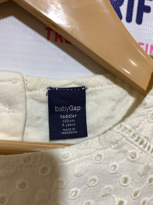 babyGap Toddler Girls Eyelet Embroidered Top - Size 4 Years AB1