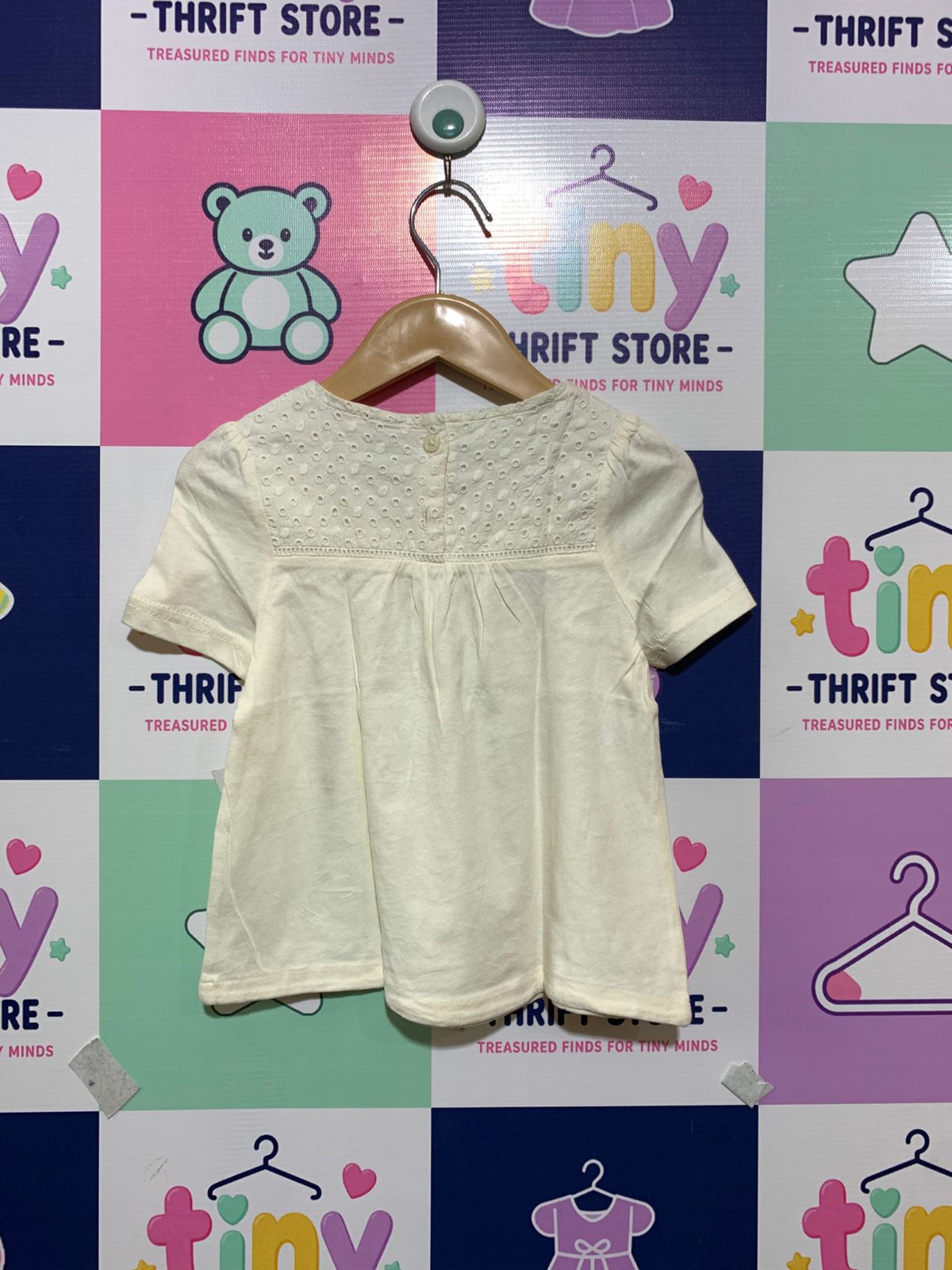 babyGap Toddler Girls Eyelet Embroidered Top - Size 4 Years AB1