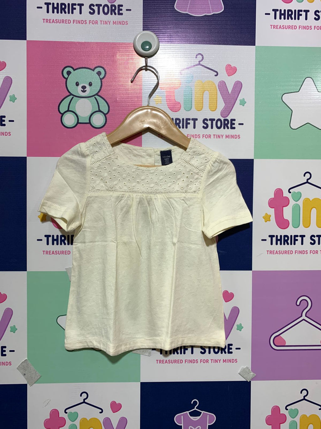 babyGap Toddler Girls Eyelet Embroidered Top - Size 4 Years AB1