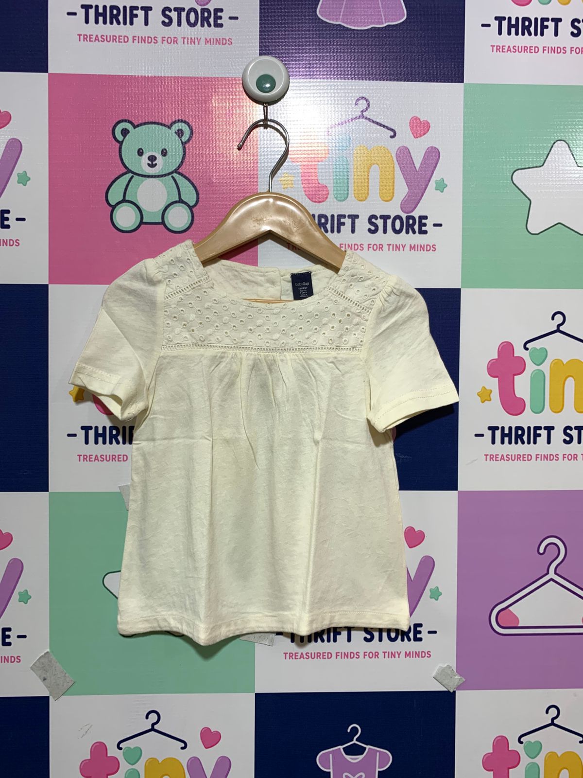 babyGap Toddler Girls Eyelet Embroidered Top - Size 4 Years AB1