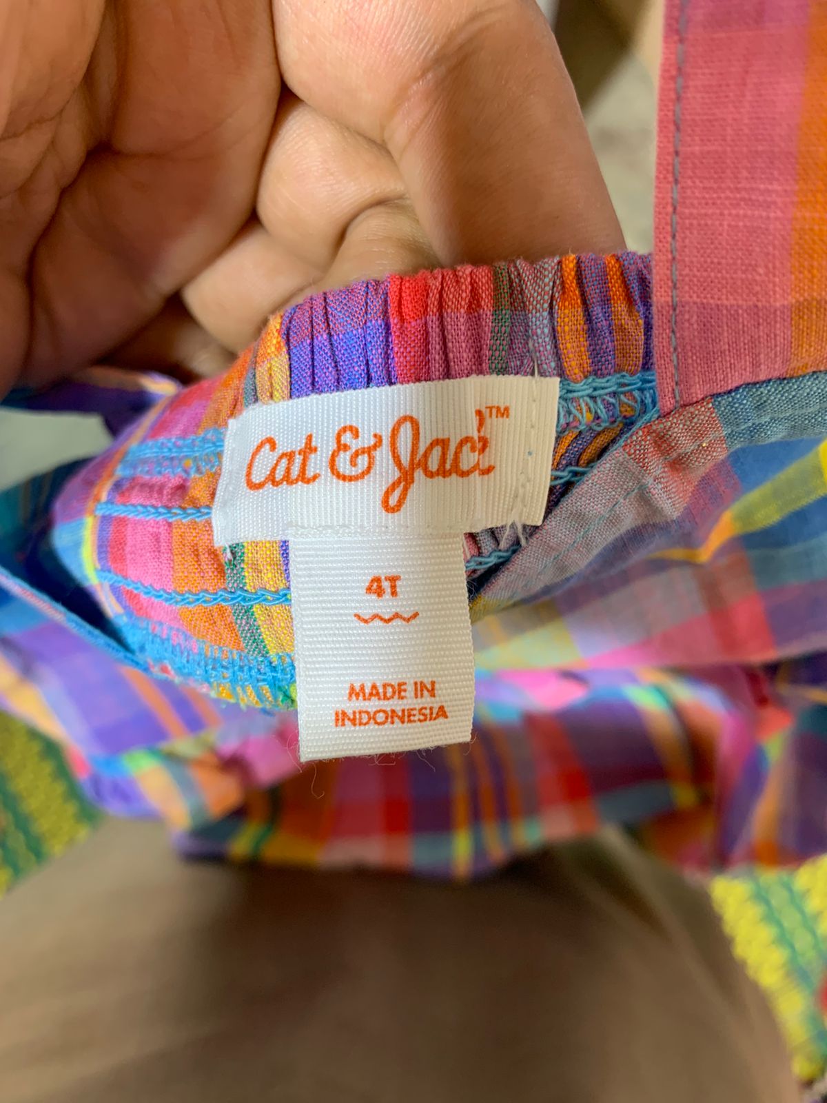 Cat & Jack Toddler Girls Colorful Plaid Ruffle Dress - Size 4T AB1