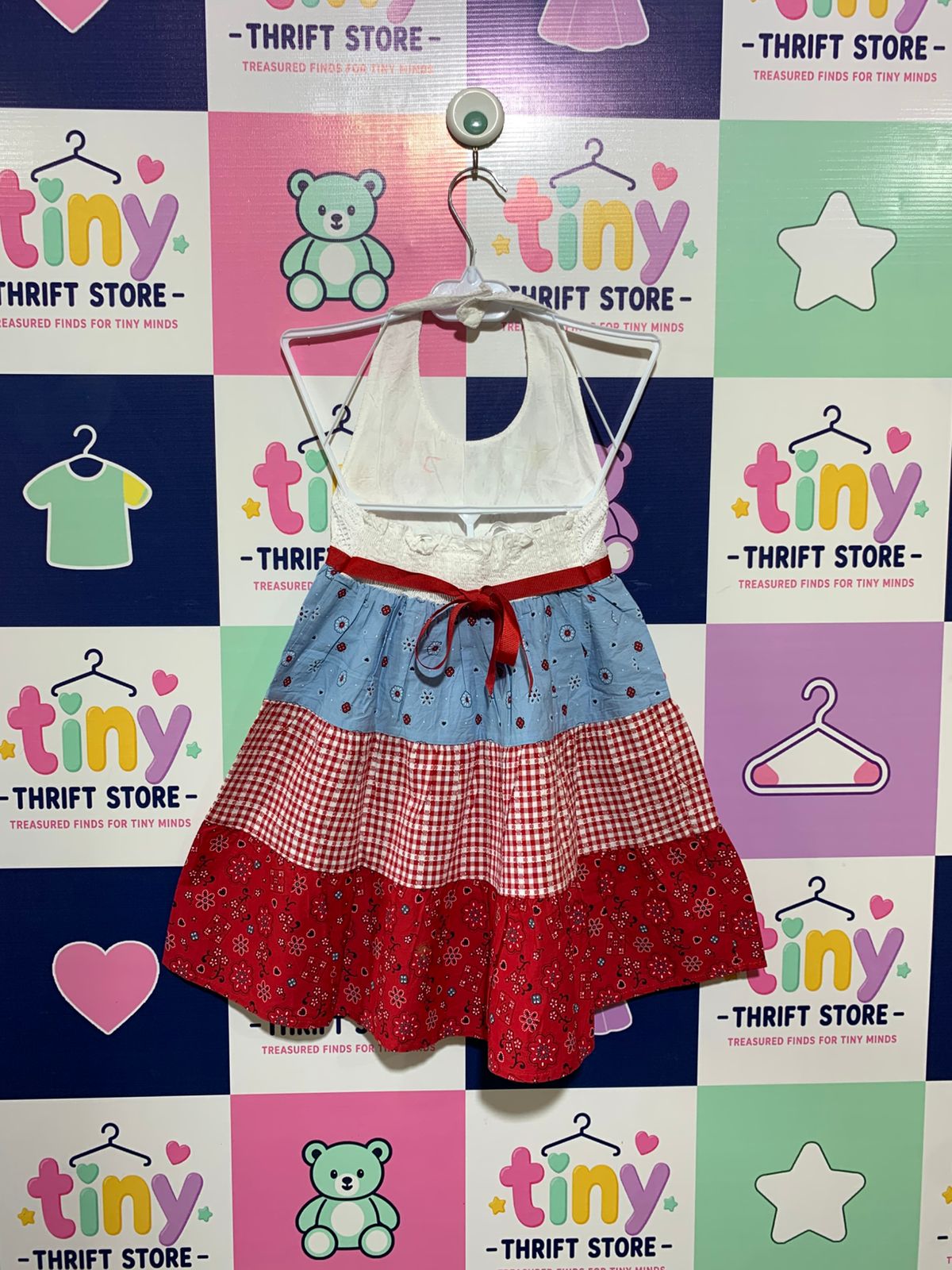 Blueberry Blvd Toddler Girls Americana Tiered Halter Dress - Size 4T AB1