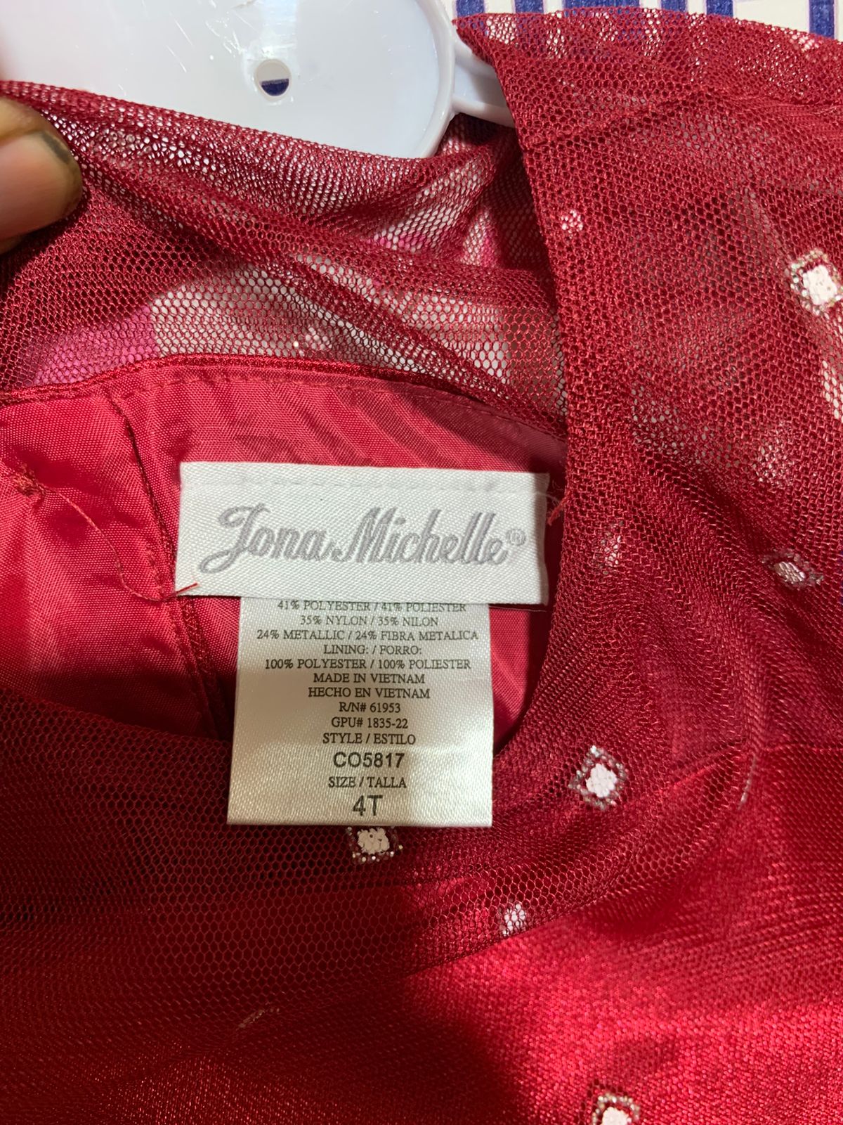 Jona Michelle Toddler Girls Sparkling Tulle Party Dress - Size 4T AB1