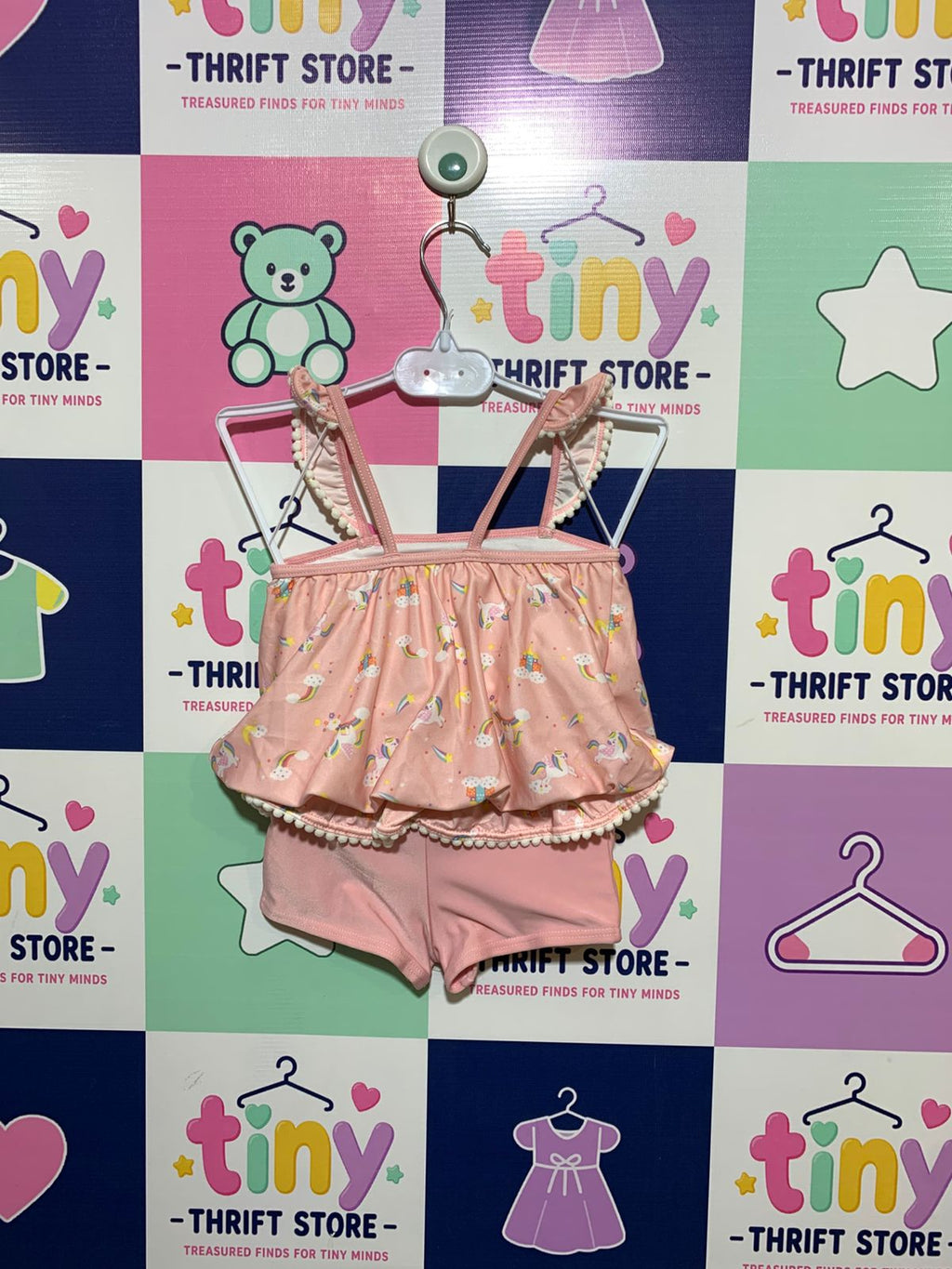Nishimatsuya Toddler Girls Unicorn Fantasy Swimsuit Set - Size 3-4 Years AB1
