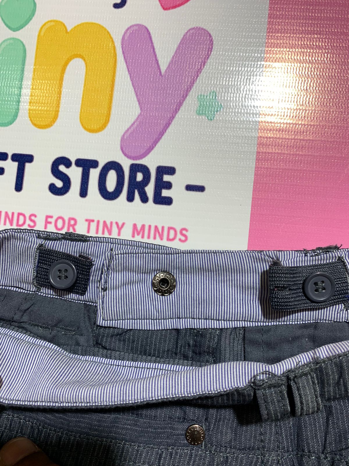 Coccodrillo Boys Grey Pinstripe Chino Pants - Size 4 Years AB1