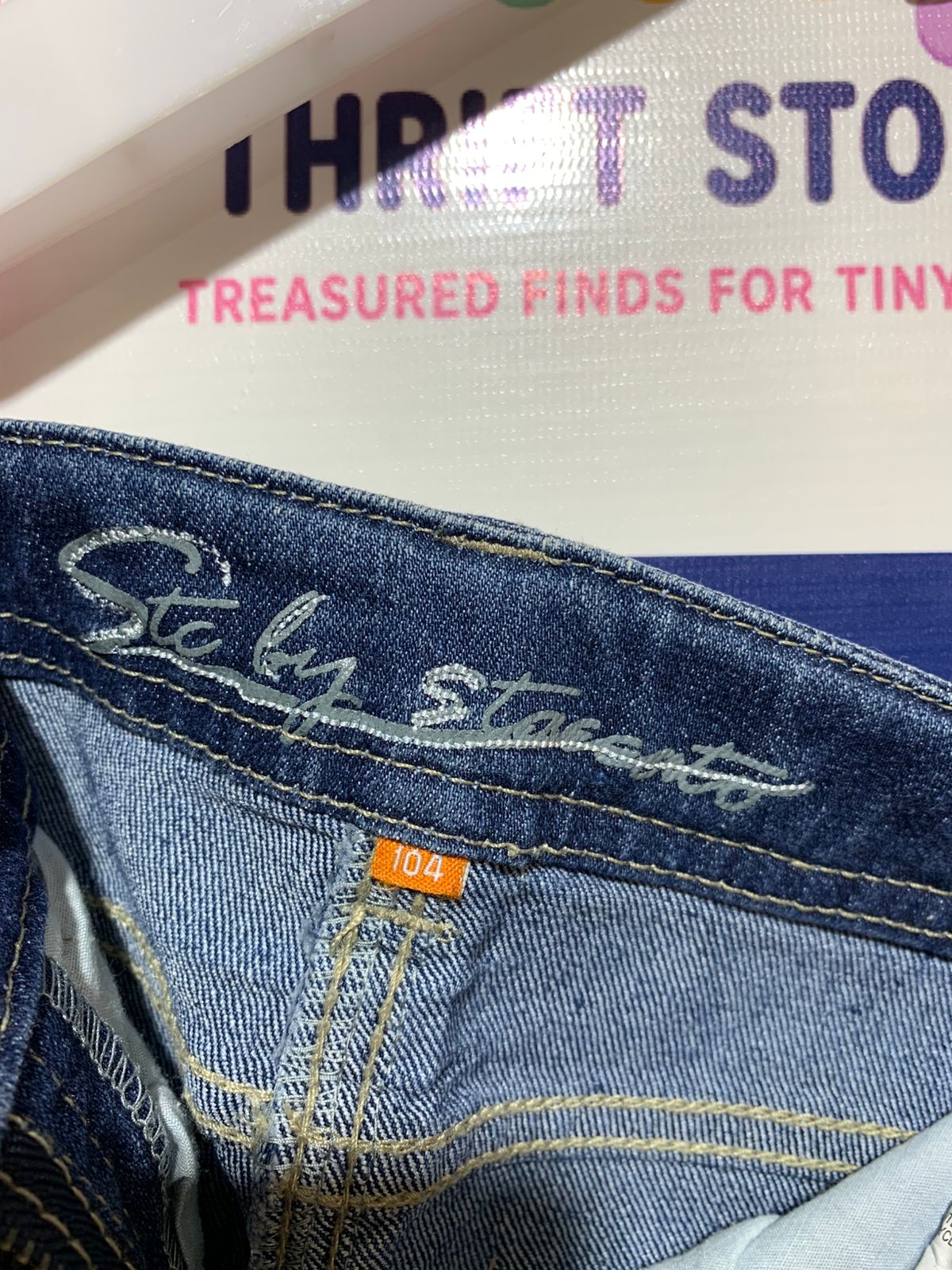 St. by Staccato Girls' Heart Embroidered Slim Fit Jeans - Size 4 Years AB1
