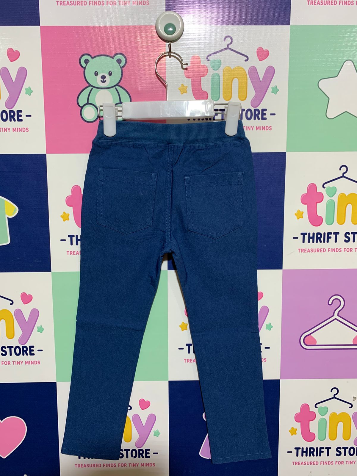 Kids' Ocean Blue Stretch Twill Comfort Trousers - Size 4-5 Years AB1