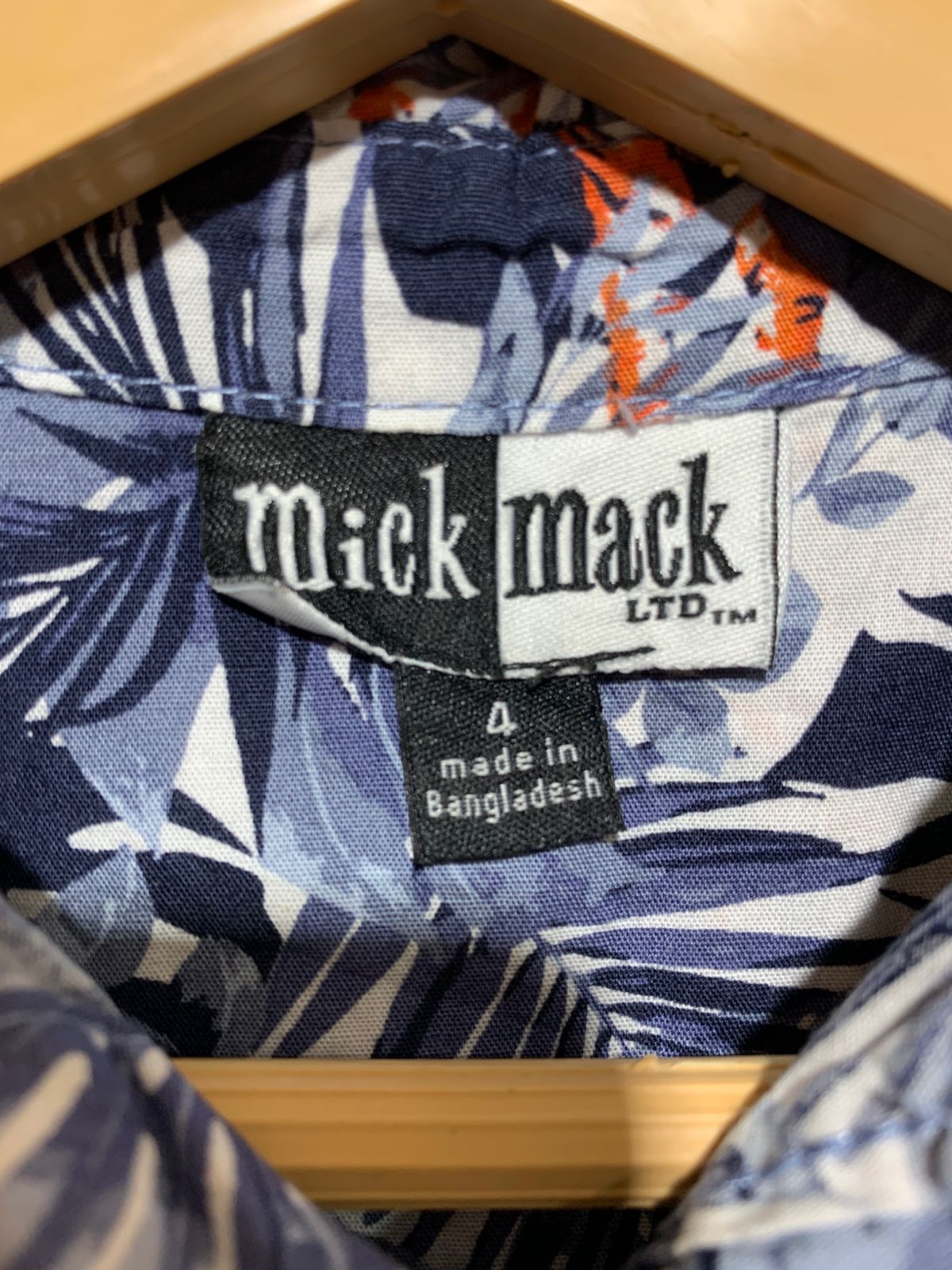 Mick Mack LTD Boys' Blue Tiger Jungle Print Button-Down Shirt - Size 4 Years AB1