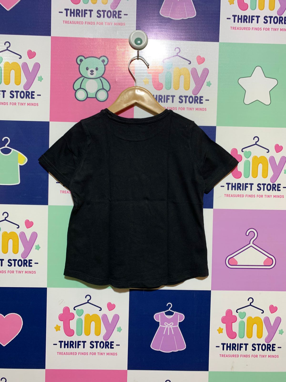 Little Kids "Fall Favourites" Black Graphic T-Shirt - Size 4-5 Years AB1