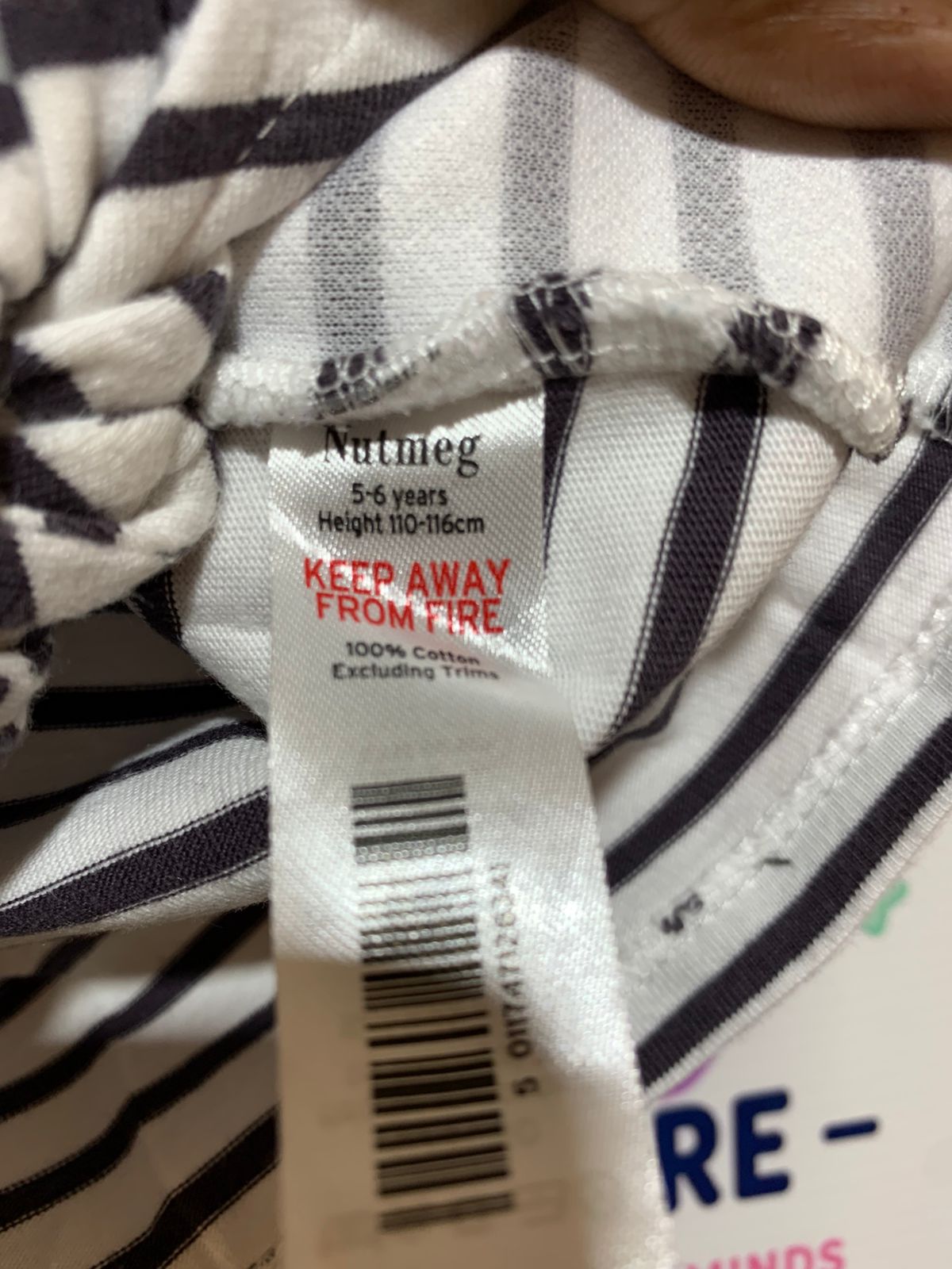 Nutmeg Girls' Striped Sequin Flower Tie-Front T-Shirt - Size 5-6 Years AB1