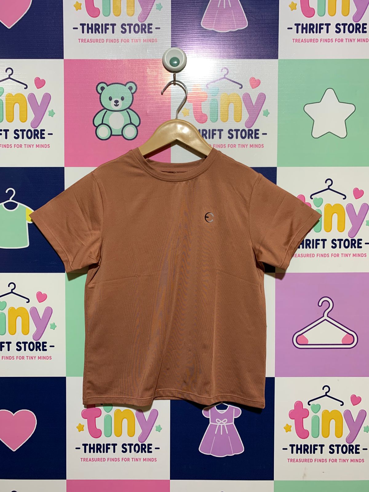 Essenclo Kids' Terracotta Performance Active Tee - Size 5-6 Years AB1