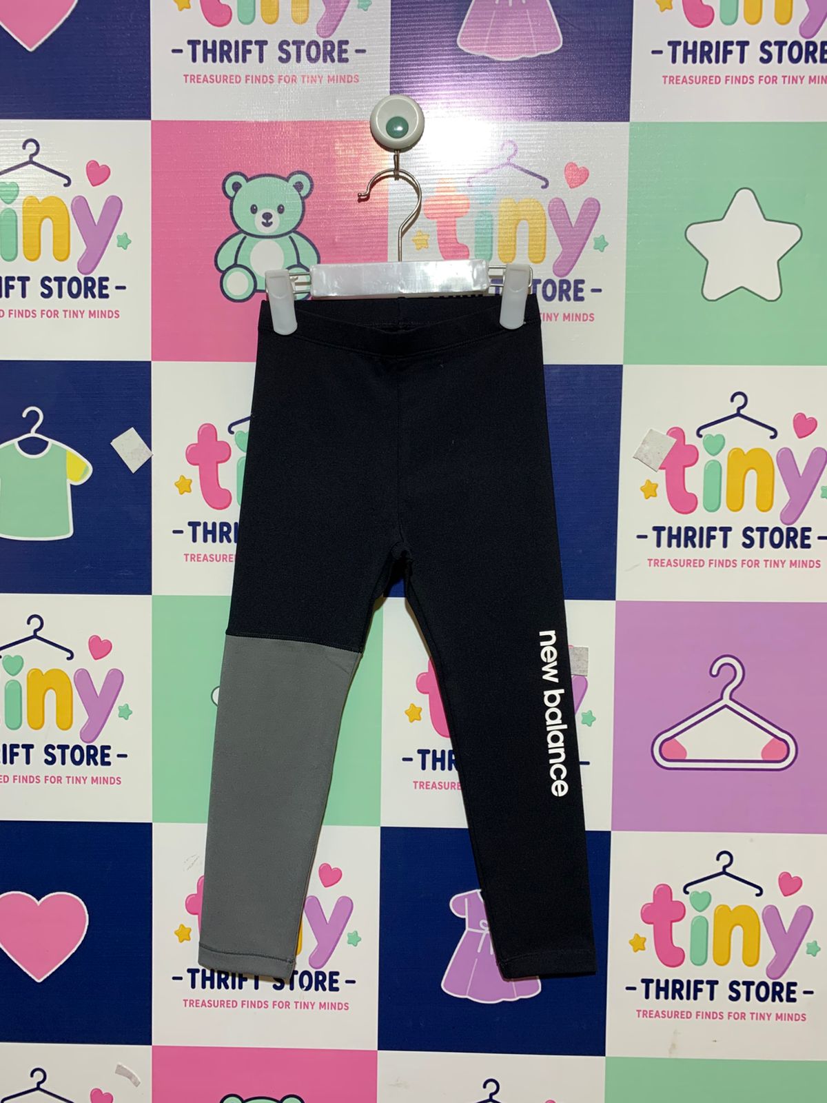 New Balance Kids Sportswear Colorblock Performance Leggings - Size 4-5 Years AB1