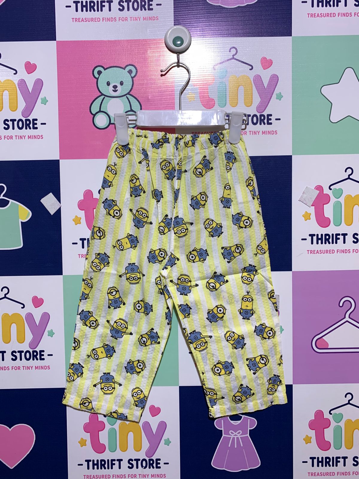 Minions Universal Studios Kids' Striped Pajama Pants - Size 4-5 Years AB1