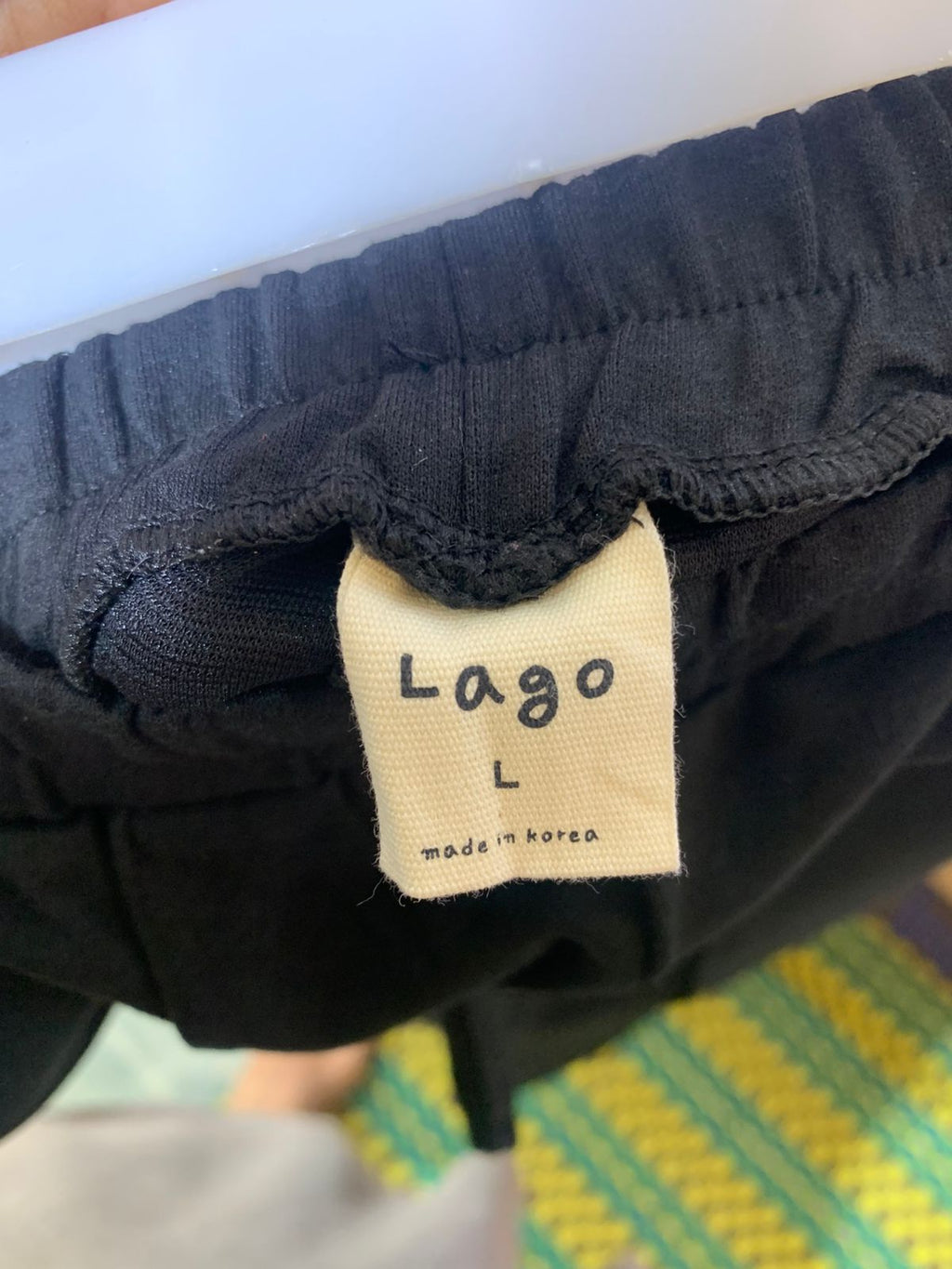 Lago Girls' Black Essential Ribbed Flare Leggings - Size Large AB1