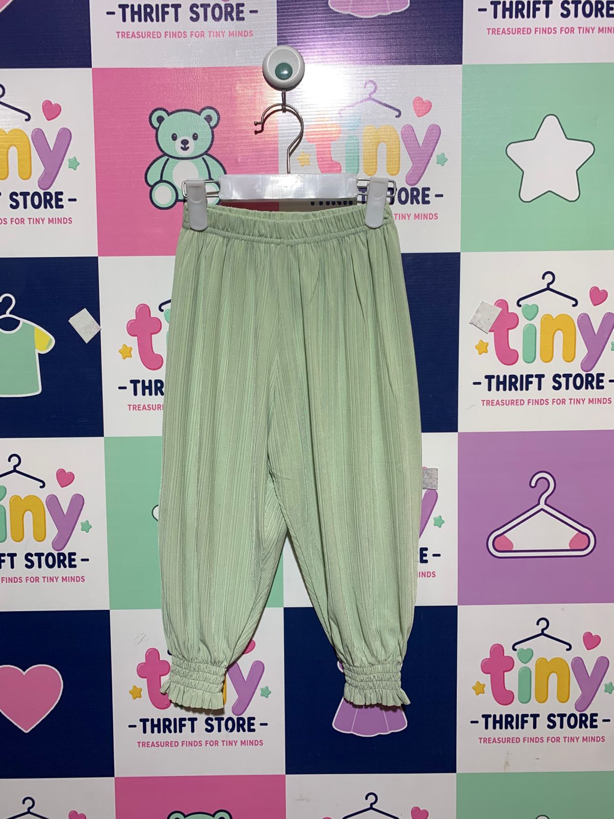 Awesome Bebe Girls' Sage Green Pleated Harem Pants - Size Large AB1
