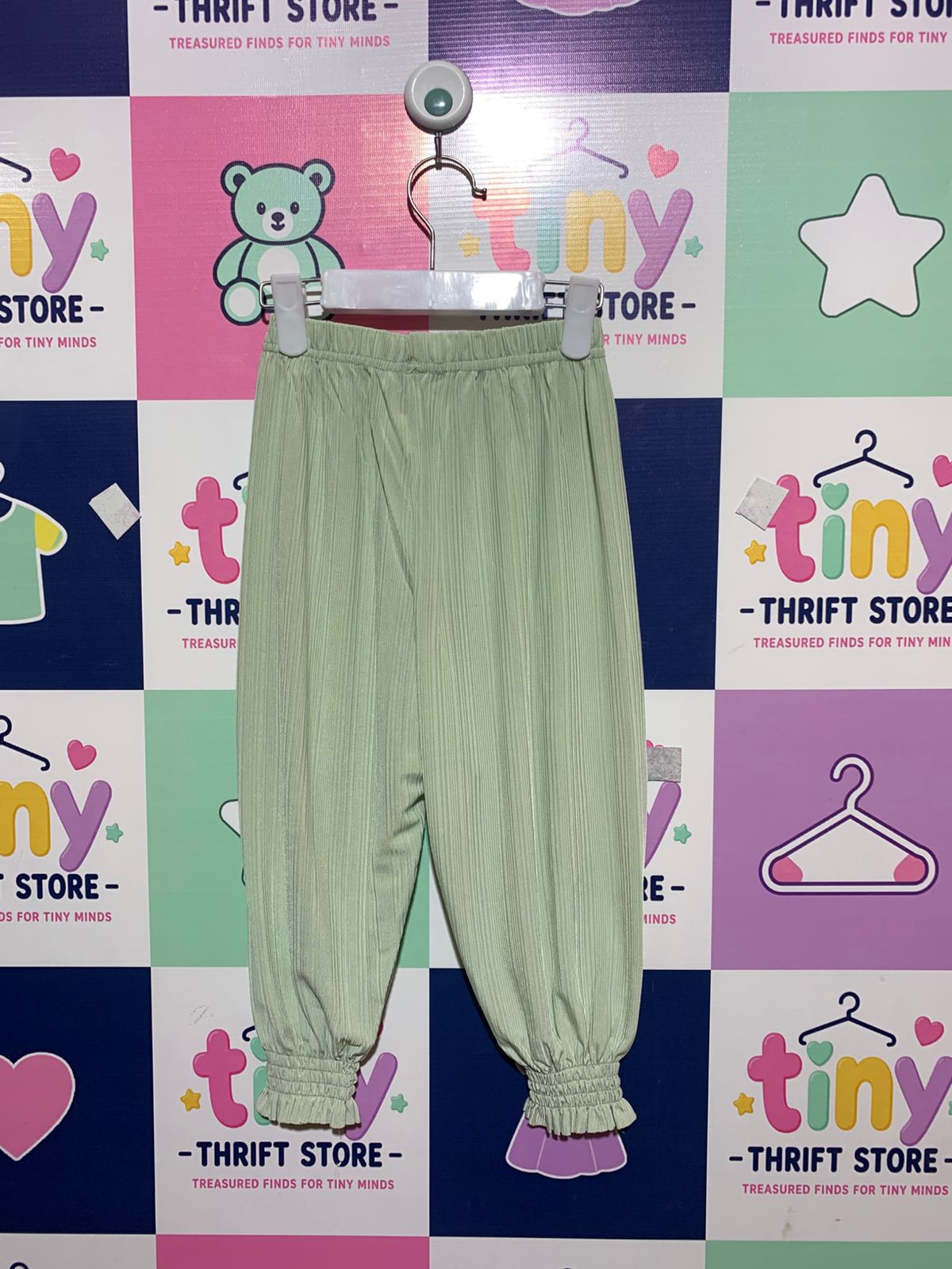 Awesome Bebe Girls' Sage Green Pleated Harem Pants - Size Large AB1
