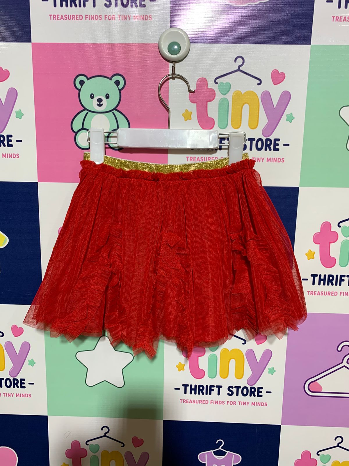 Miss Mona Mouse Girls' Red Tulle Ruffle Tutu Skirt - Size 4-5 Years AB1