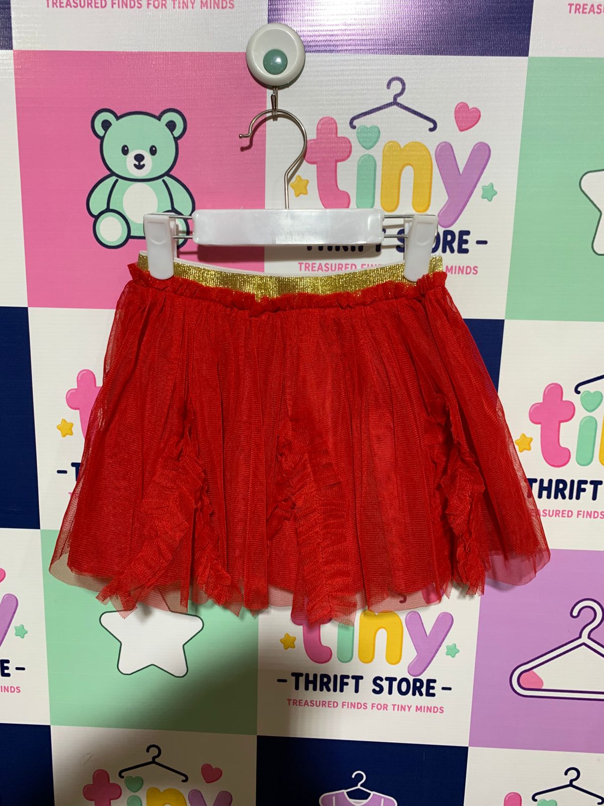 Miss Mona Mouse Girls' Red Tulle Ruffle Tutu Skirt - Size 4-5 Years AB1