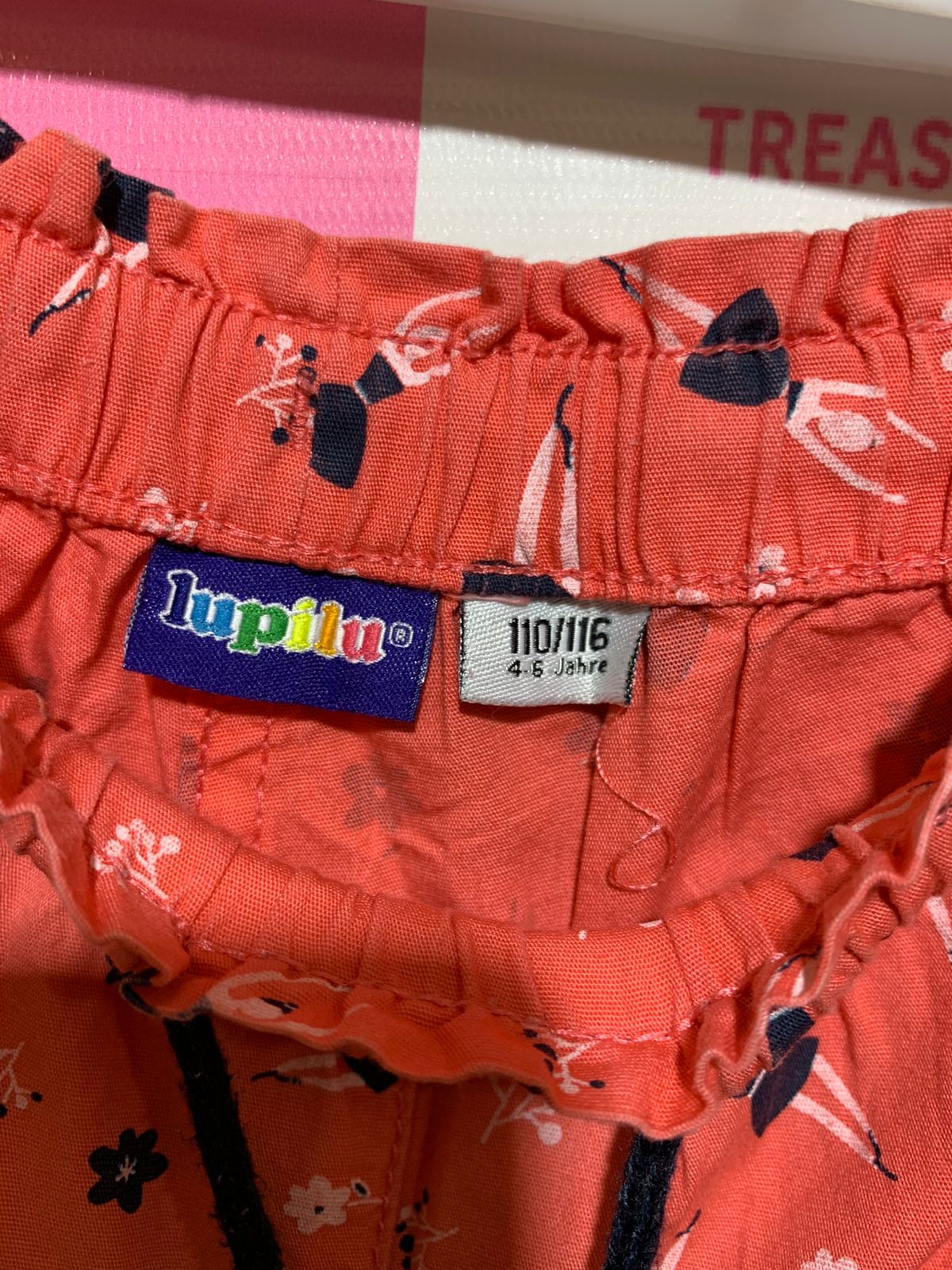 Lupilu Girls' Coral Ballerina Print Cotton Shorts - Size 4-6 Years AB1