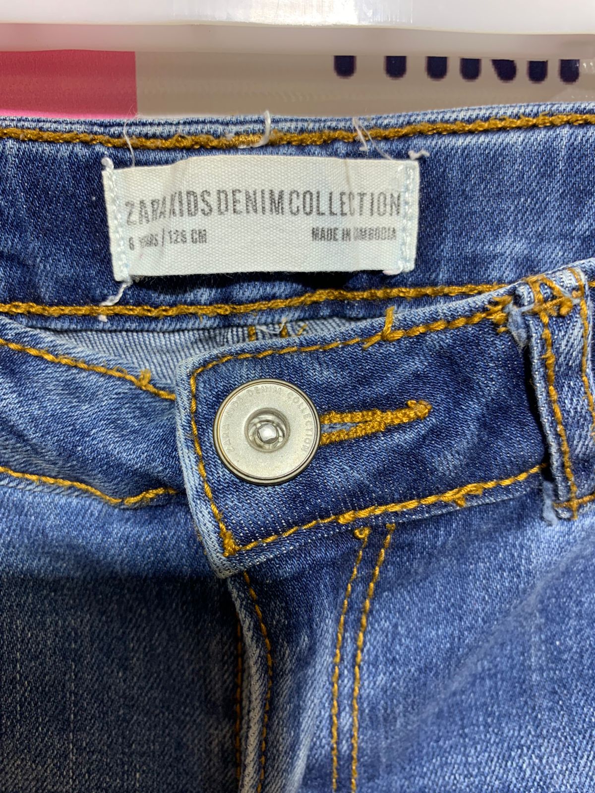 Zara Kids Denim Collection Girls' Frayed Hem Denim Shorts - Size 8 Years AB1