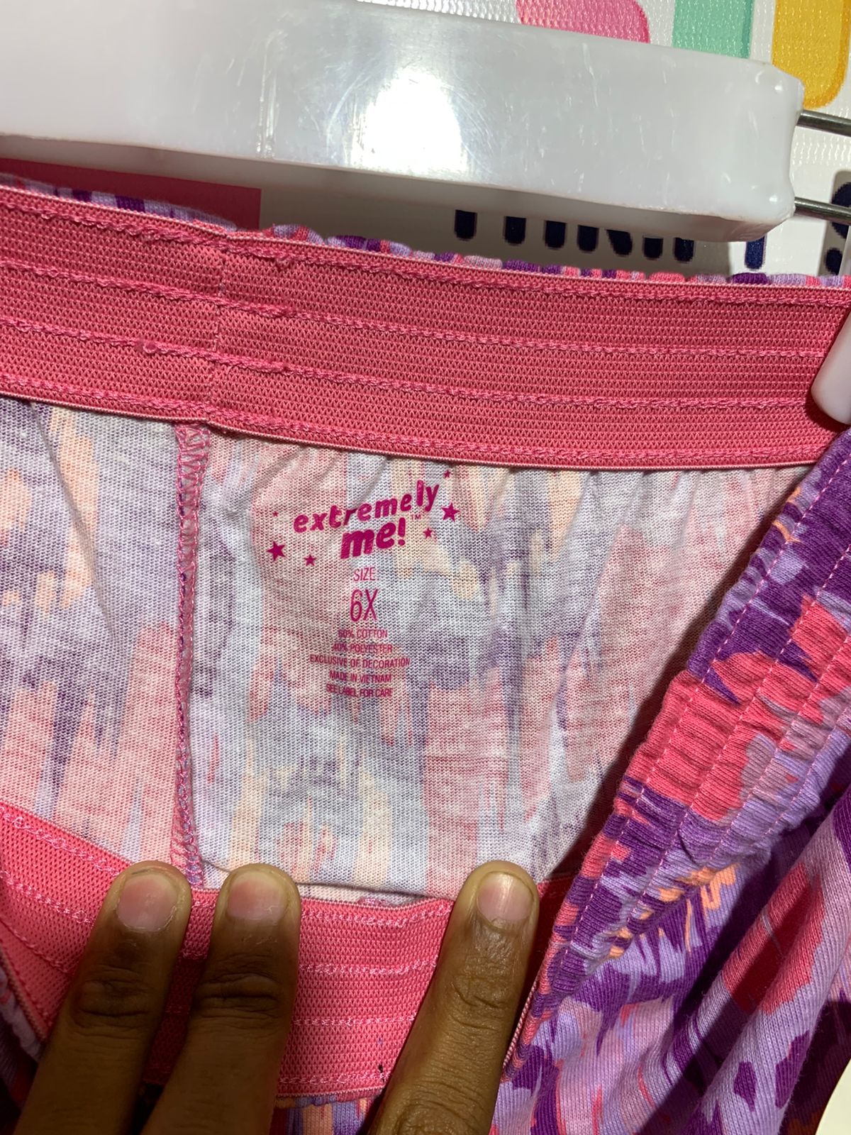 Extremely Me! Girls' Pink and Purple Ikat Print Shorts - Size 6X AB1