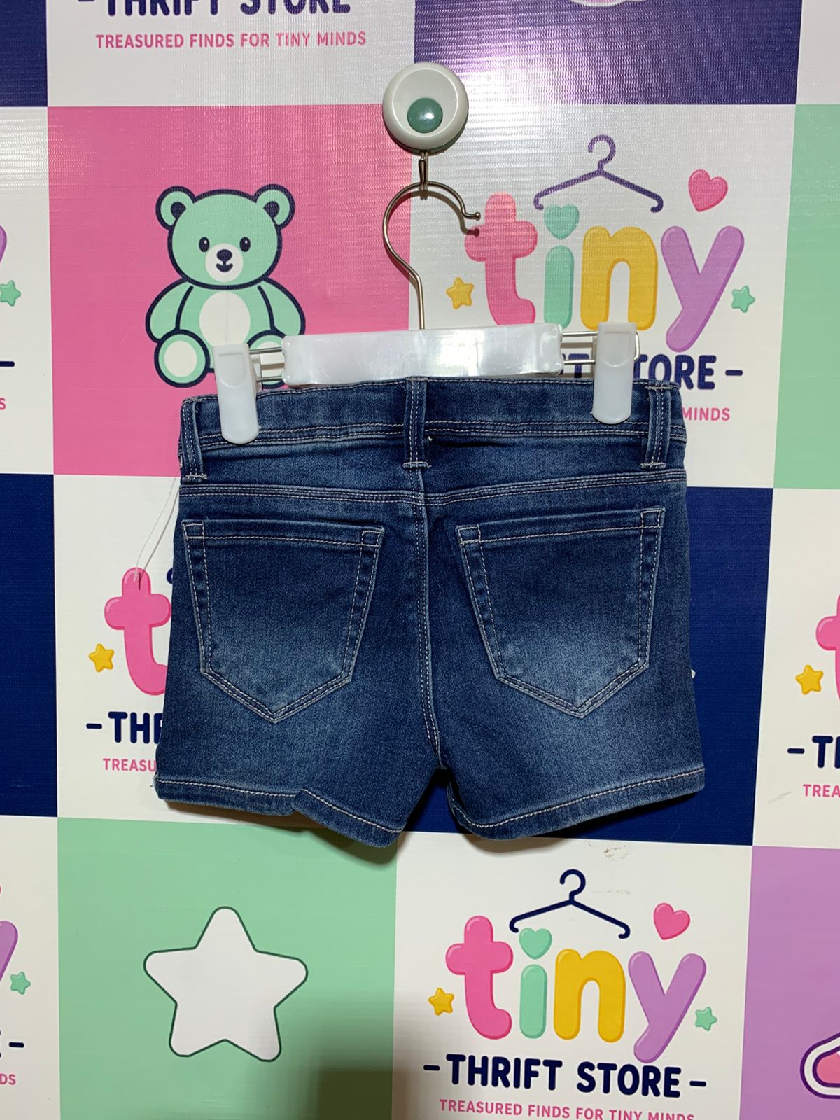 Squeeze Girls' Dark Wash Stretch Denim Shorts - Size 6 AB1