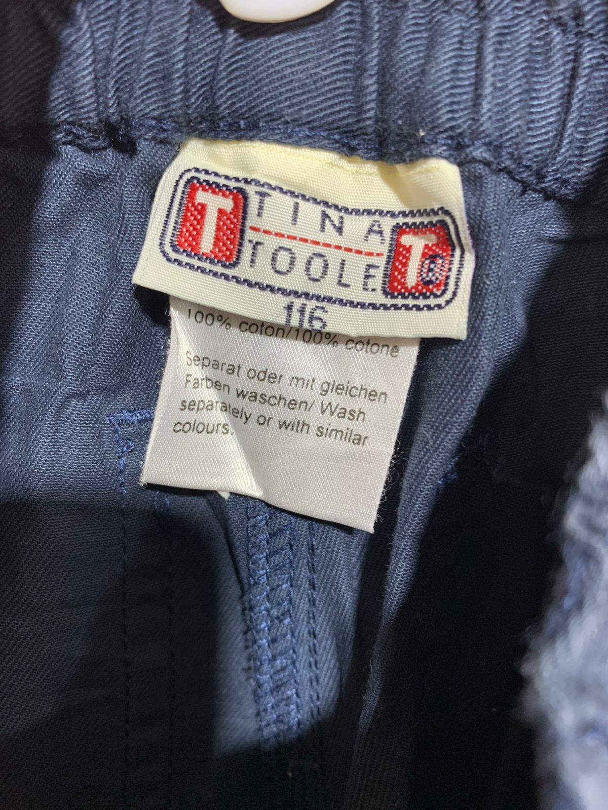 Tina Toole Kids' Navy Blue Cotton Utility Cargo Pants - Size 6 Years AB1