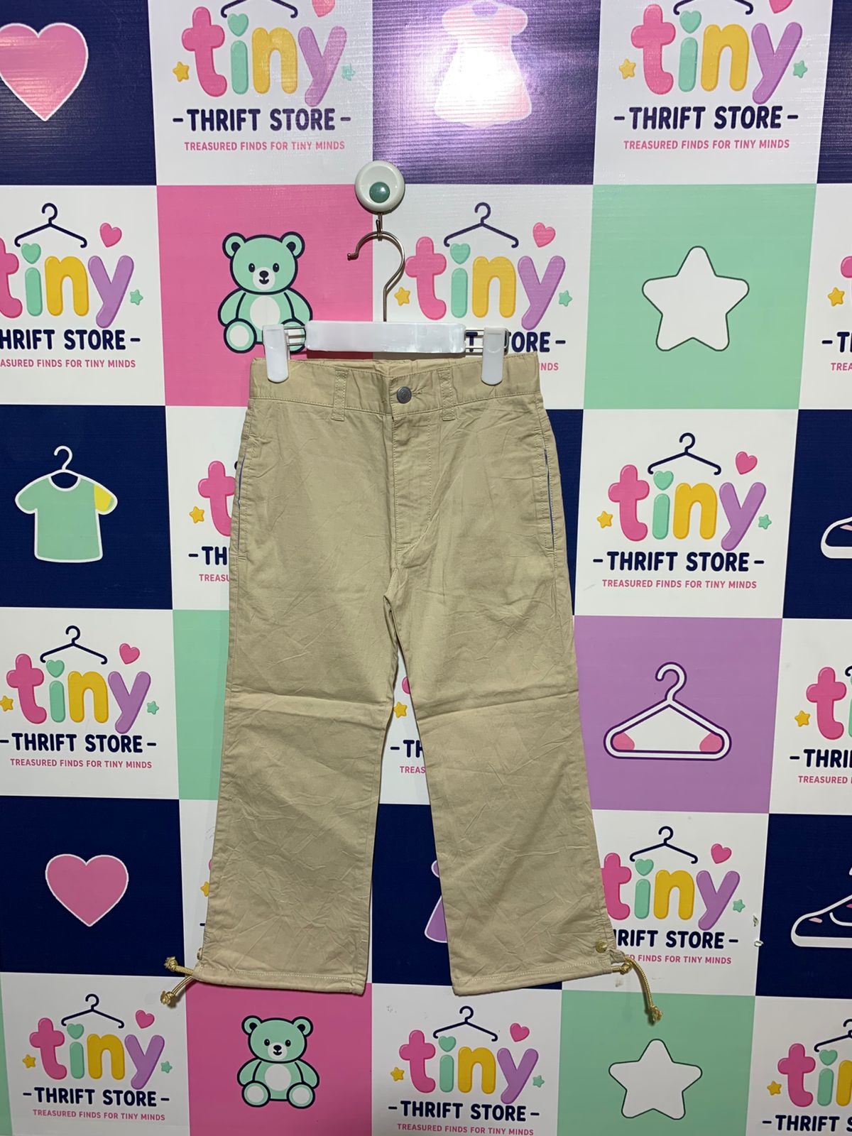 SHIPS Kids' Khaki Cotton Twill Utility Pants - Size 6-7 Years AB1