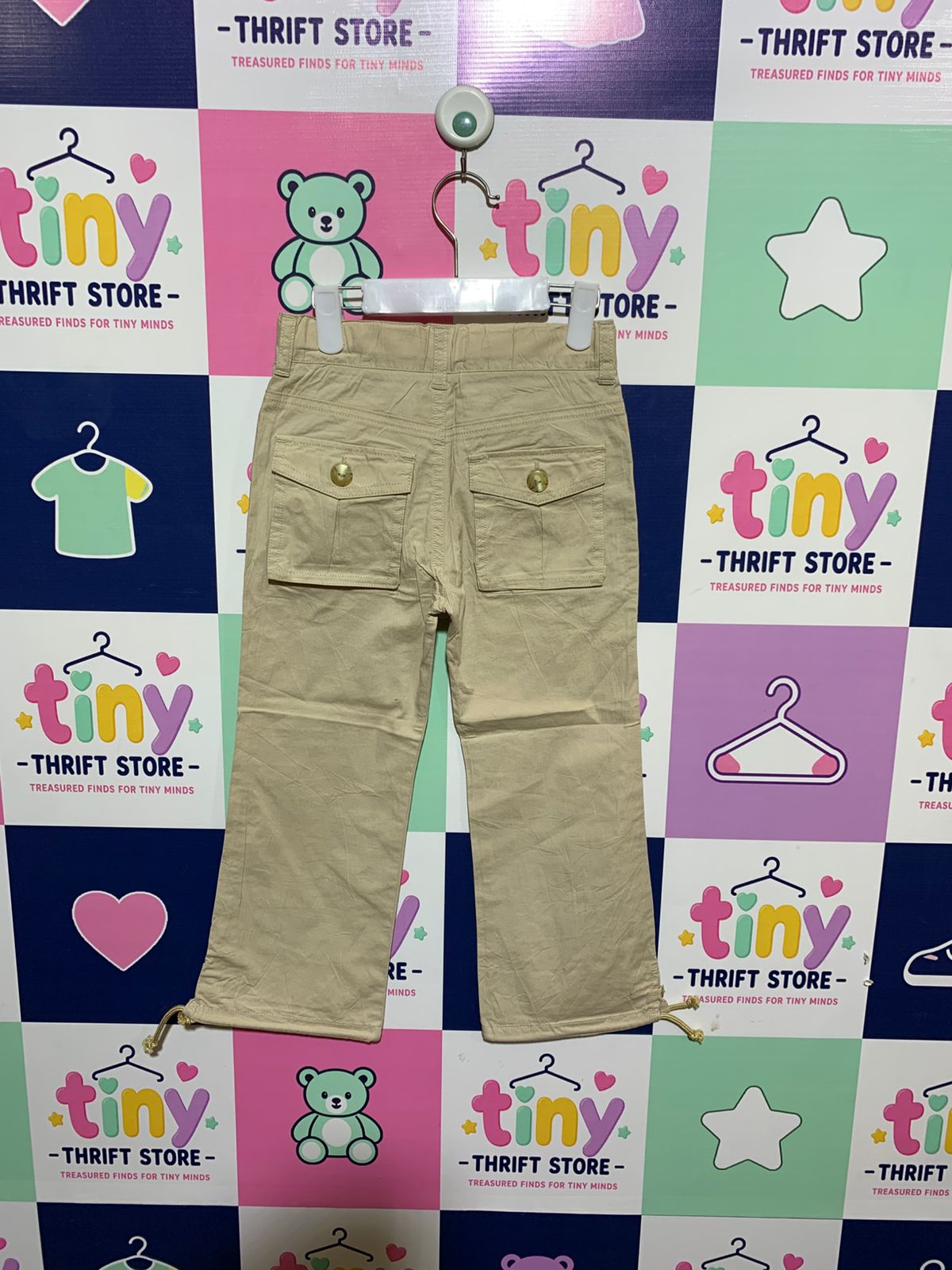 SHIPS Kids' Khaki Cotton Twill Utility Pants - Size 6-7 Years AB1