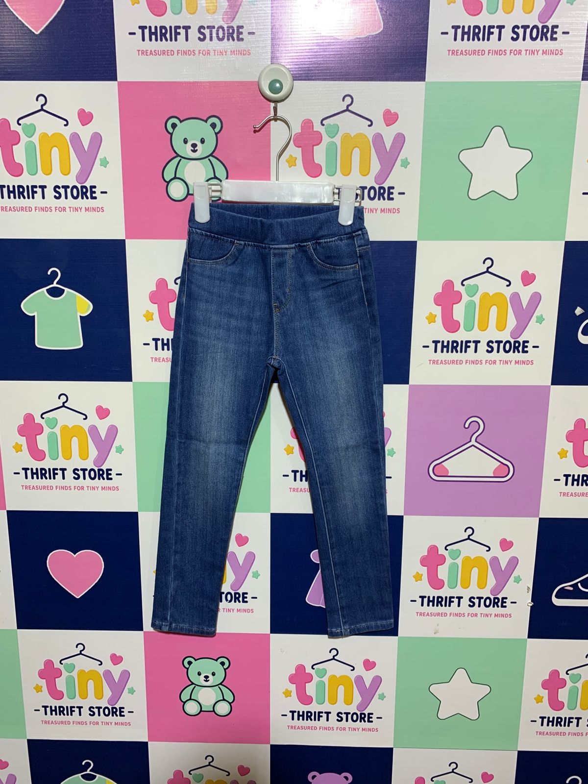 Uniqlo Kids Ultra Stretch Denim Leggings - Size 4-5 Years AB1