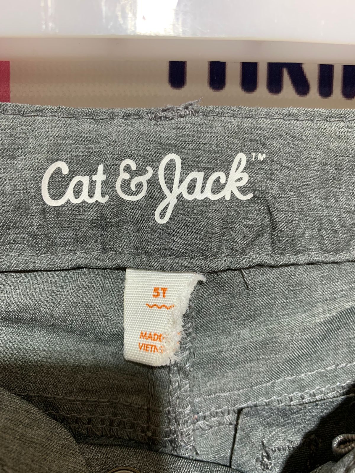 Cat & Jack Boys' Grey Lined Chino Shorts - Size 5T AB1