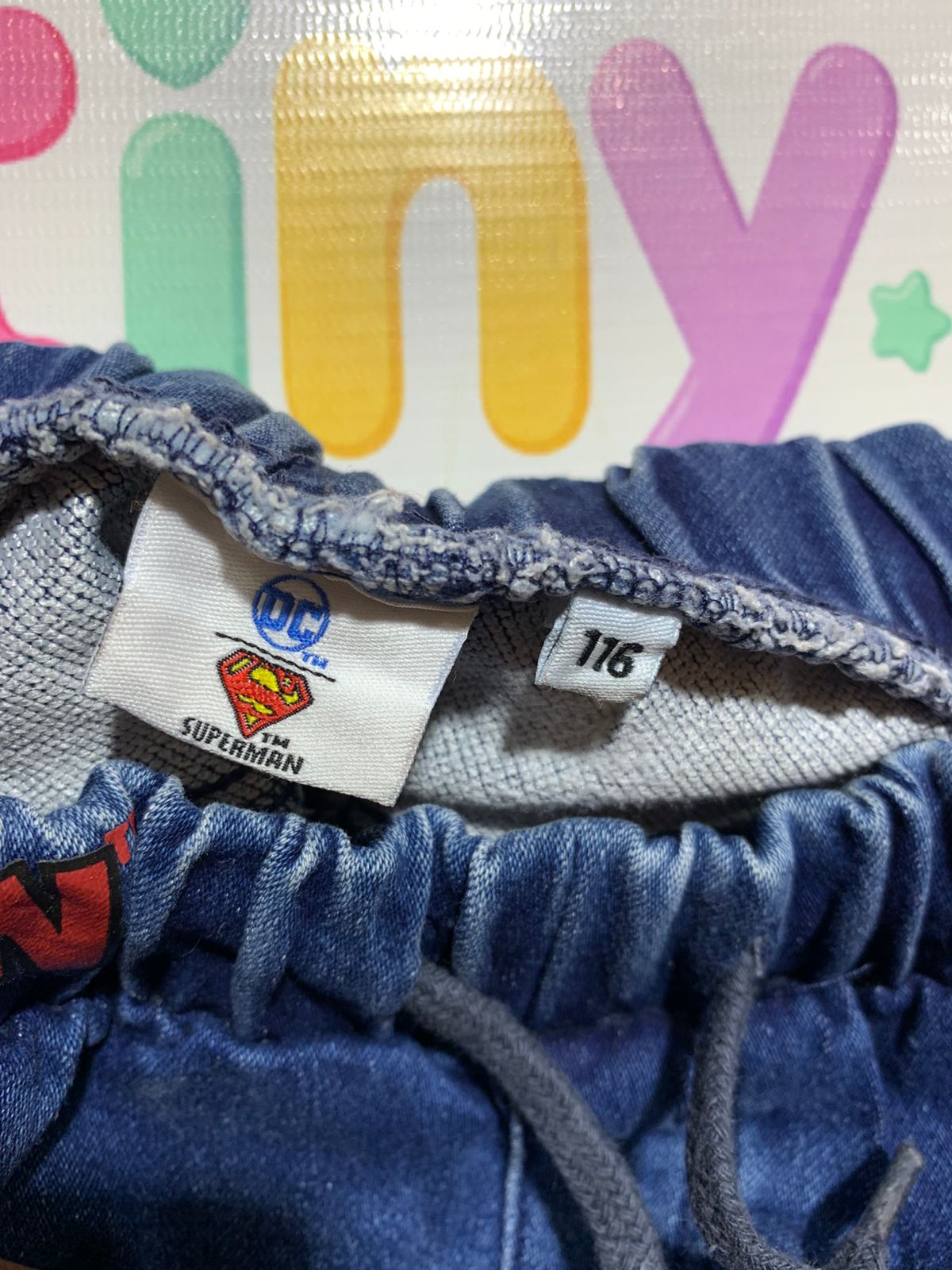DC Comics Superman Boys' Blue Denim Shorts - Size 5-6 Years AB1