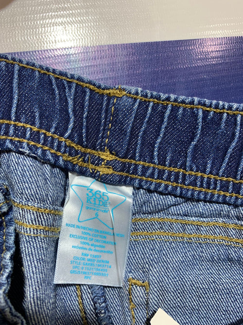 365 Kids from Garanimals Boys' Medium Wash Denim Shorts - Size 6 AB1