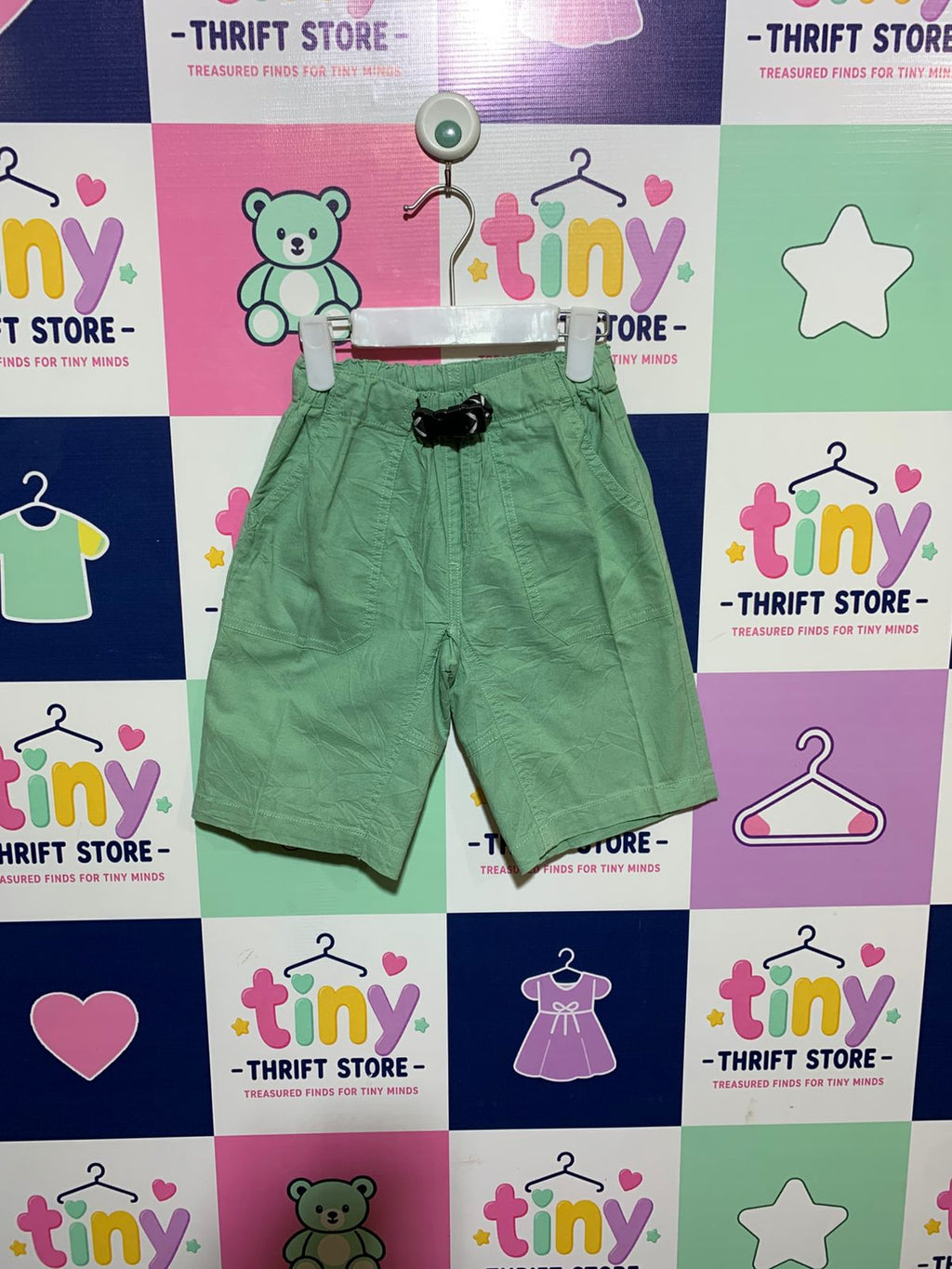 THE SHOP TK Boys' Sage Green Utility Chino Shorts - Size 120 AB1