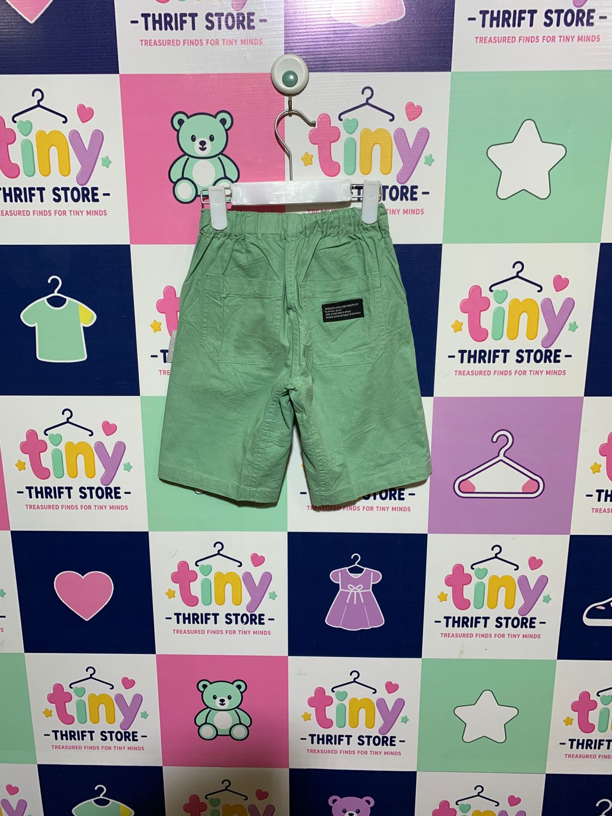 THE SHOP TK Boys' Sage Green Utility Chino Shorts - Size 120 AB1