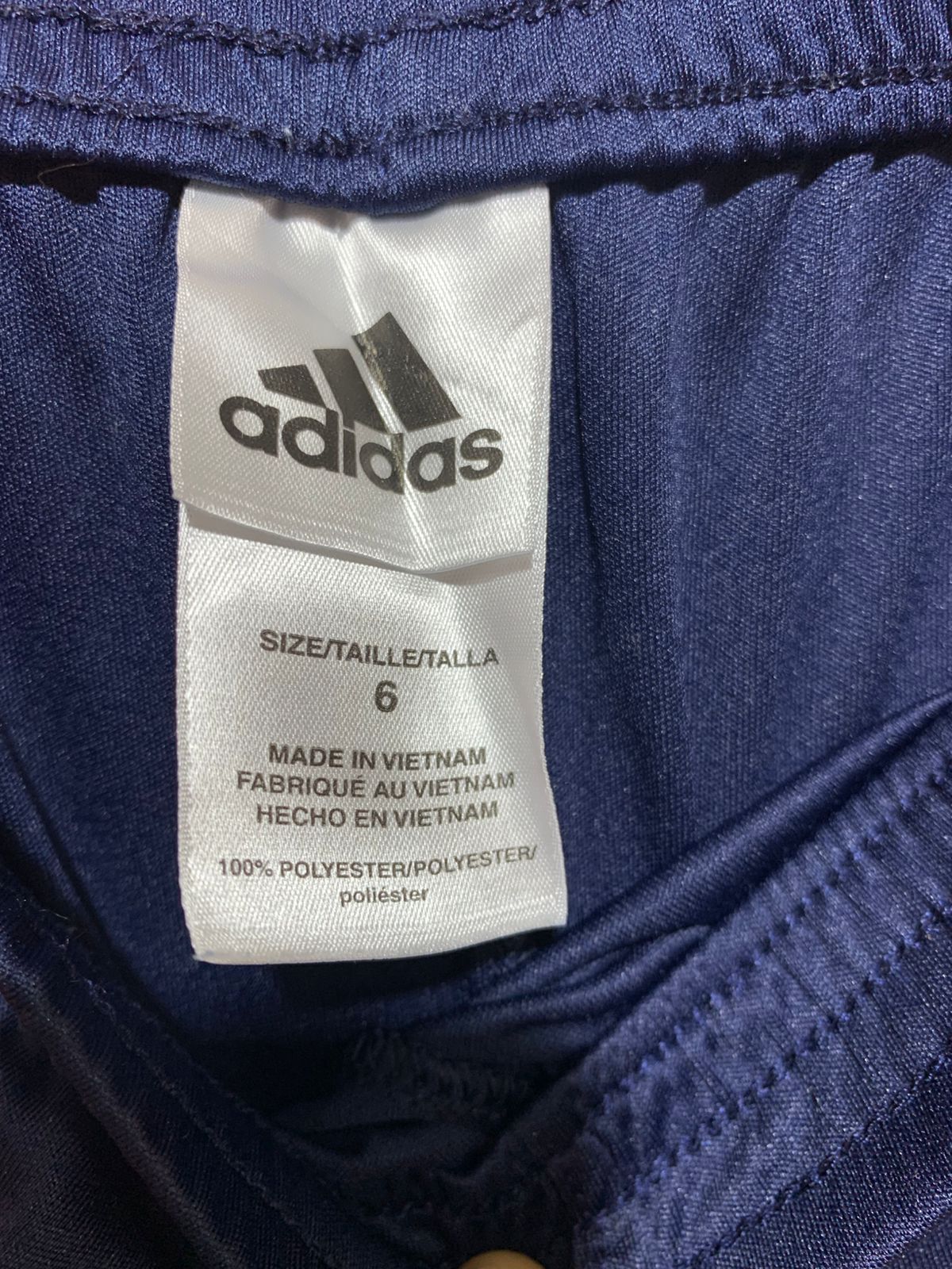 Adidas Boys' Navy & Orange Athletic Mesh Shorts - Size 6 AB1