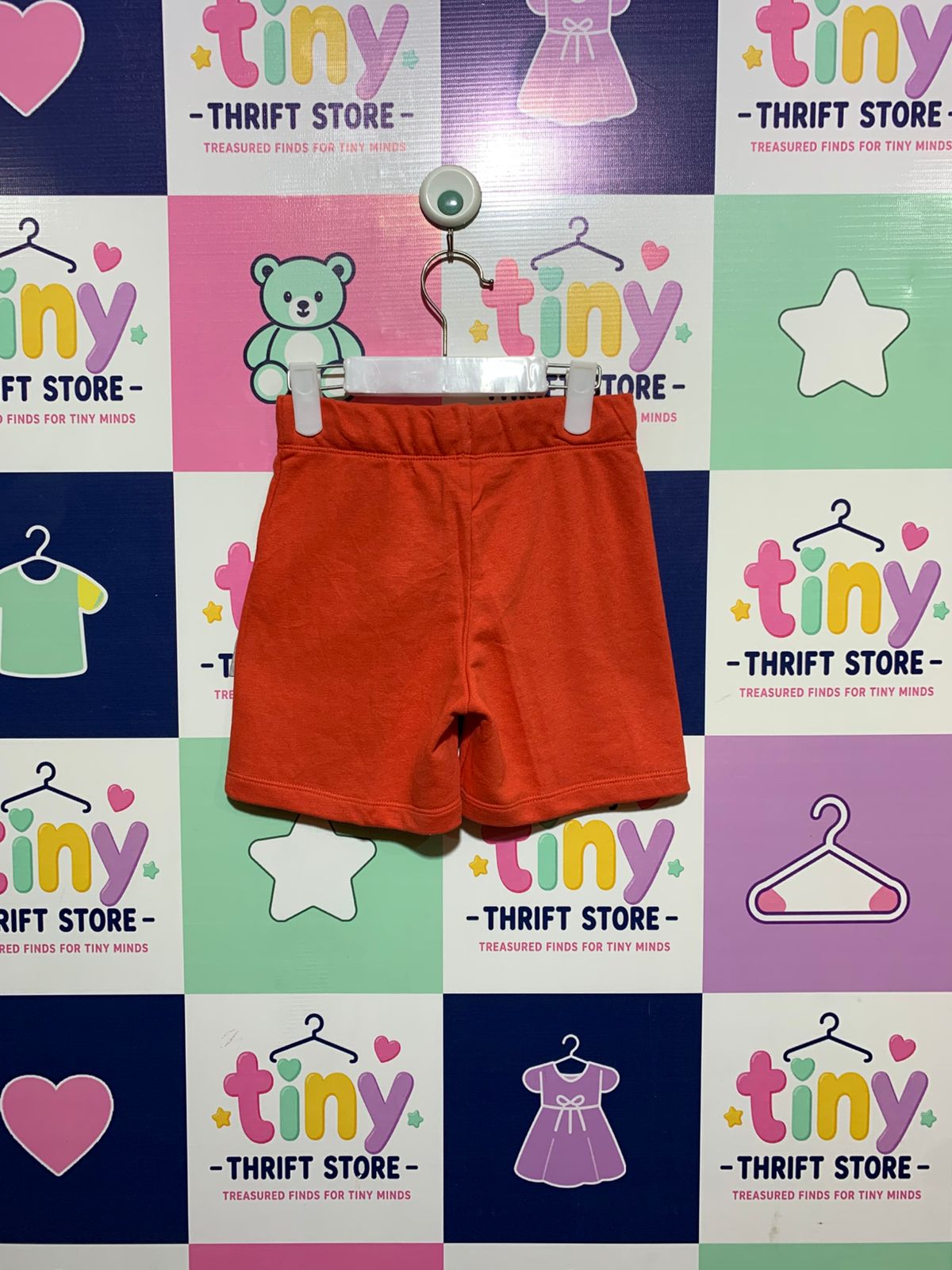 H&M Boys' "World Team No. 1" Orange Sweat Shorts - Size 5-6Y AB1