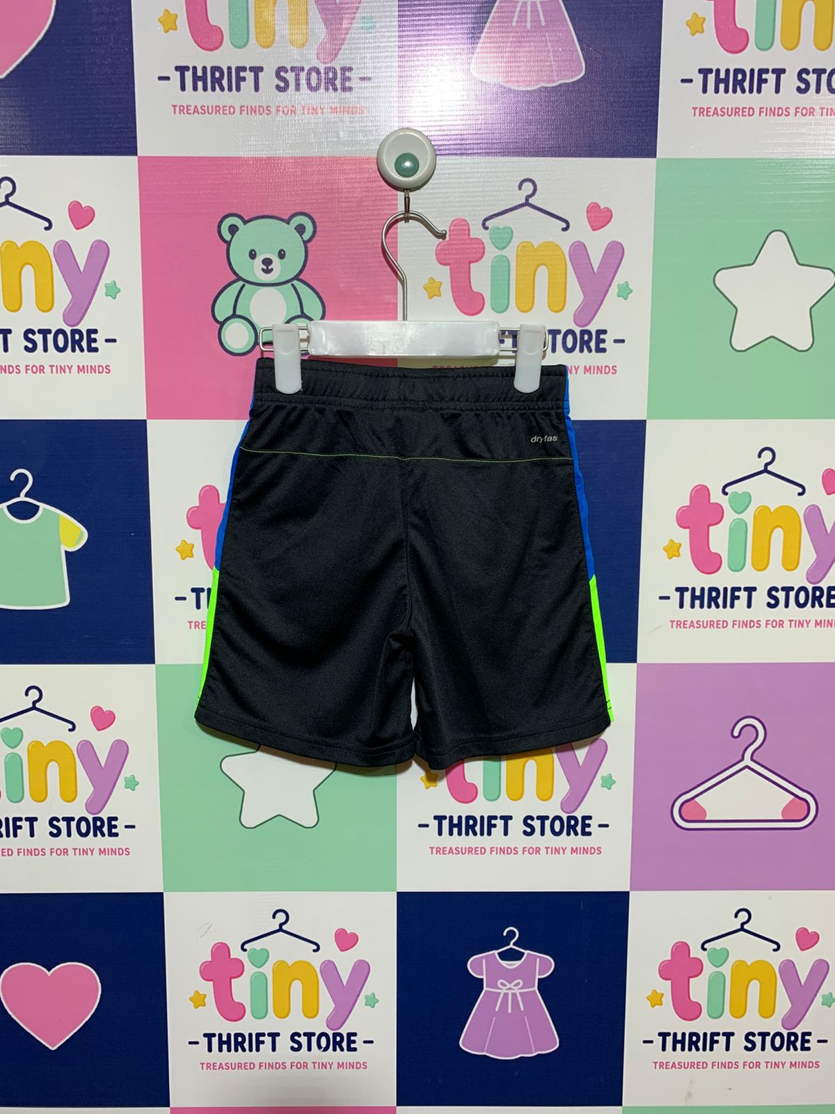 Manguun Mini Boys' "Dry Fast" Color-Block Athletic Shorts - Size 5-6 Years AB1