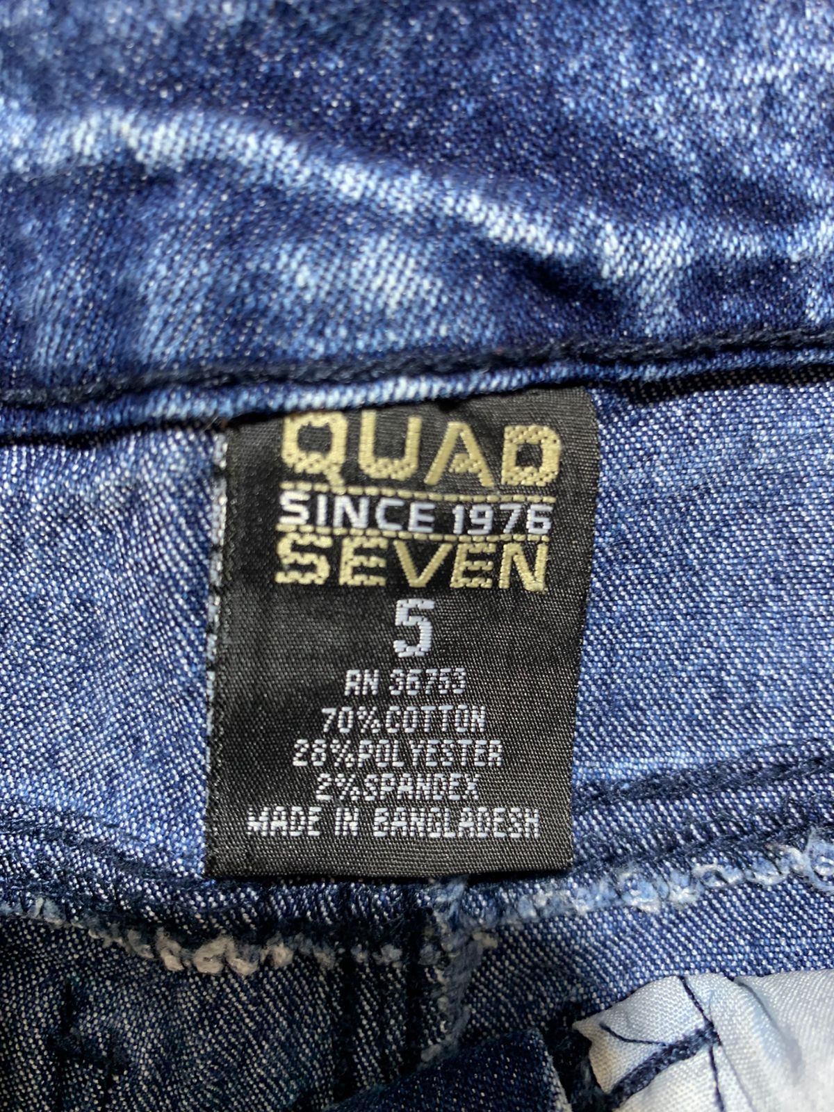 Quad Seven Boys' Distressed Acid Wash Moto Jeans - Size 5 AB1
