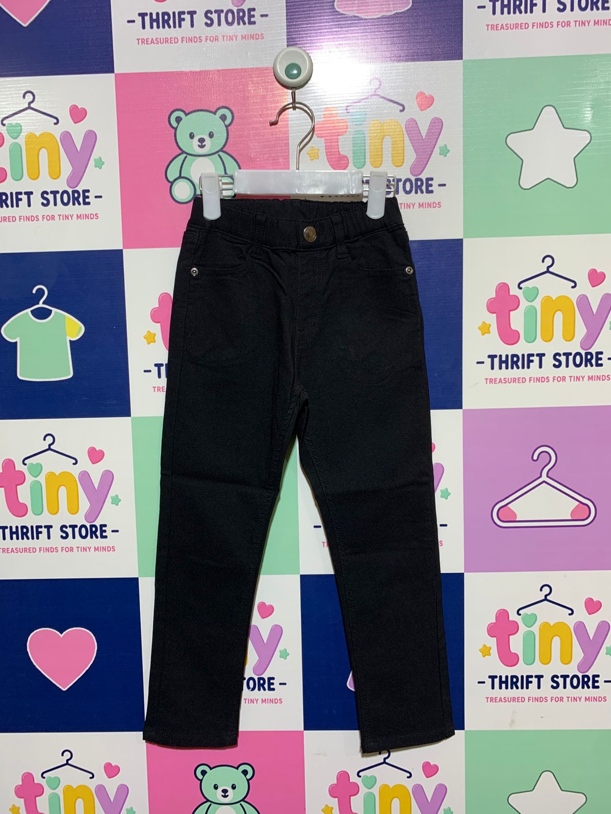 Boys' Essential Black Stretch Skinny Trousers - Size 6–7 Years AB1
