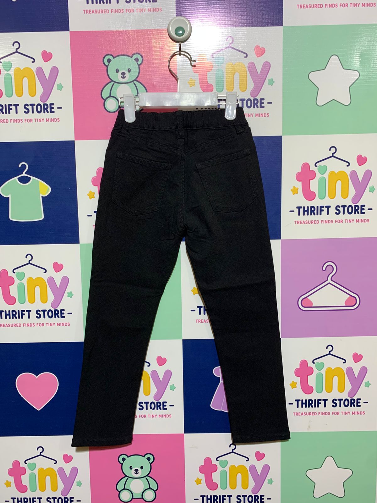 Boys' Essential Black Stretch Skinny Trousers - Size 6–7 Years AB1